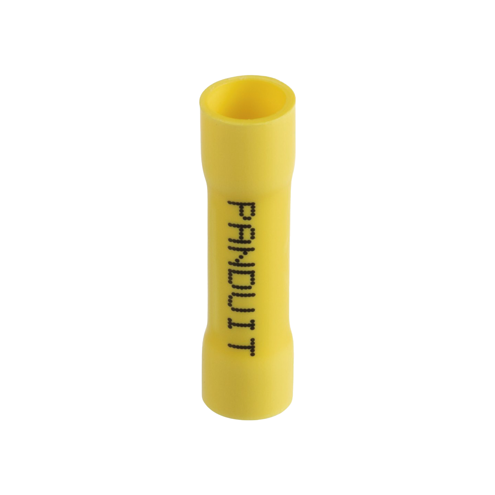 Conector de Empalme a Tope, Para Cables de 12 a 10 AWG, De Vinilo Aislado, Color Amarillo, Paquete de 25 Piezas