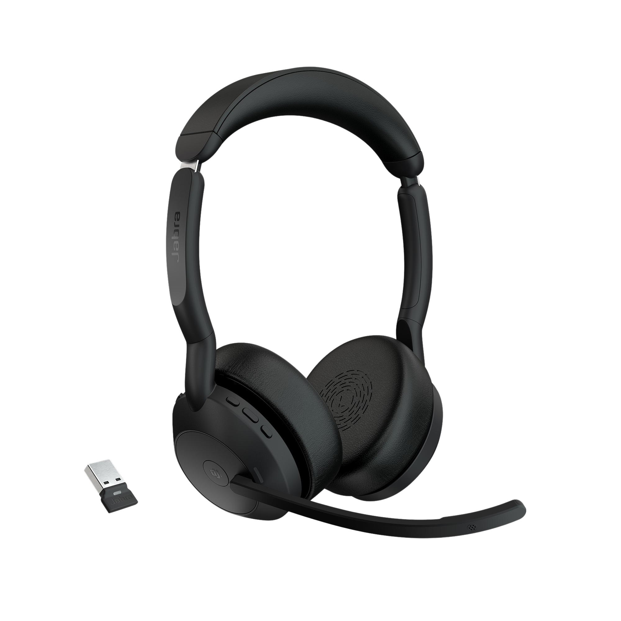 Jabra Evolve2 55, Auricular stereo versión MS, dongle USB-A con cancelación de ruido (25599-999-999)