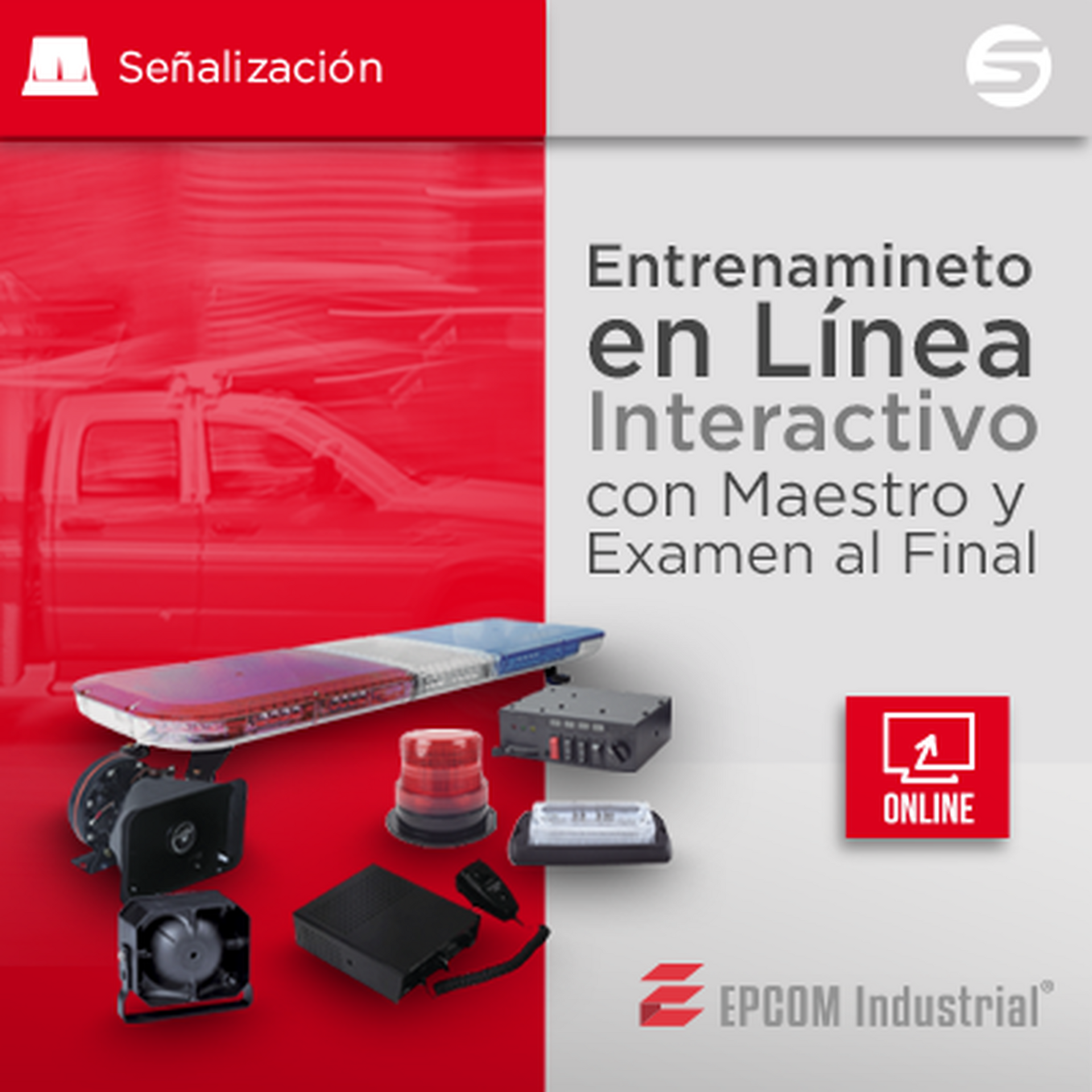 Curso Comercial de SeÃ±alizaciÃ³n Audiovisual Para la distintas Soluciones Vehiculares que hay en el mercado en la marca Epcom Industrial