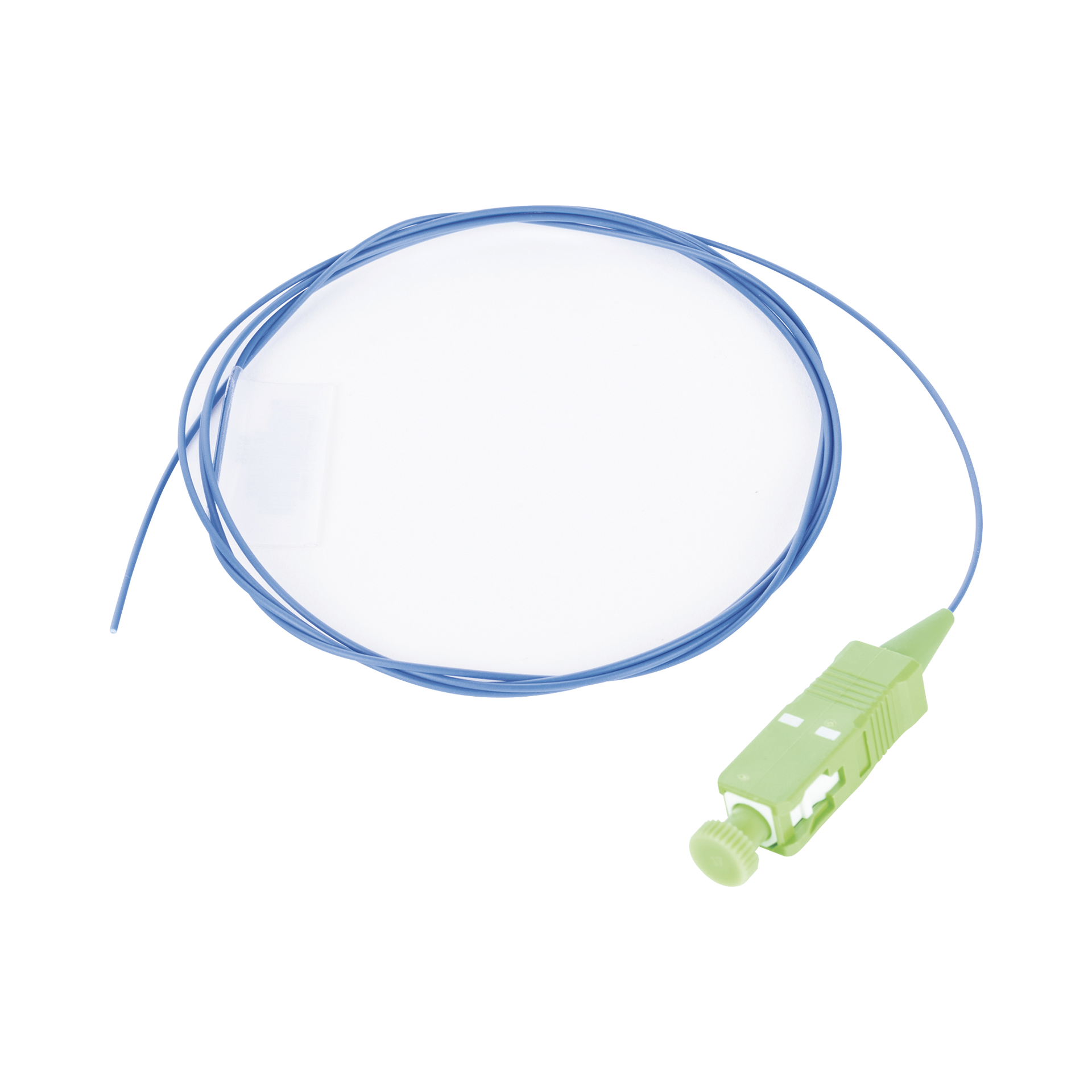 Pigtail de Fibra Ãptica SC/APC Simplex, Monomodo OS2 9/125, 900um, Color Azul, 1 Metro