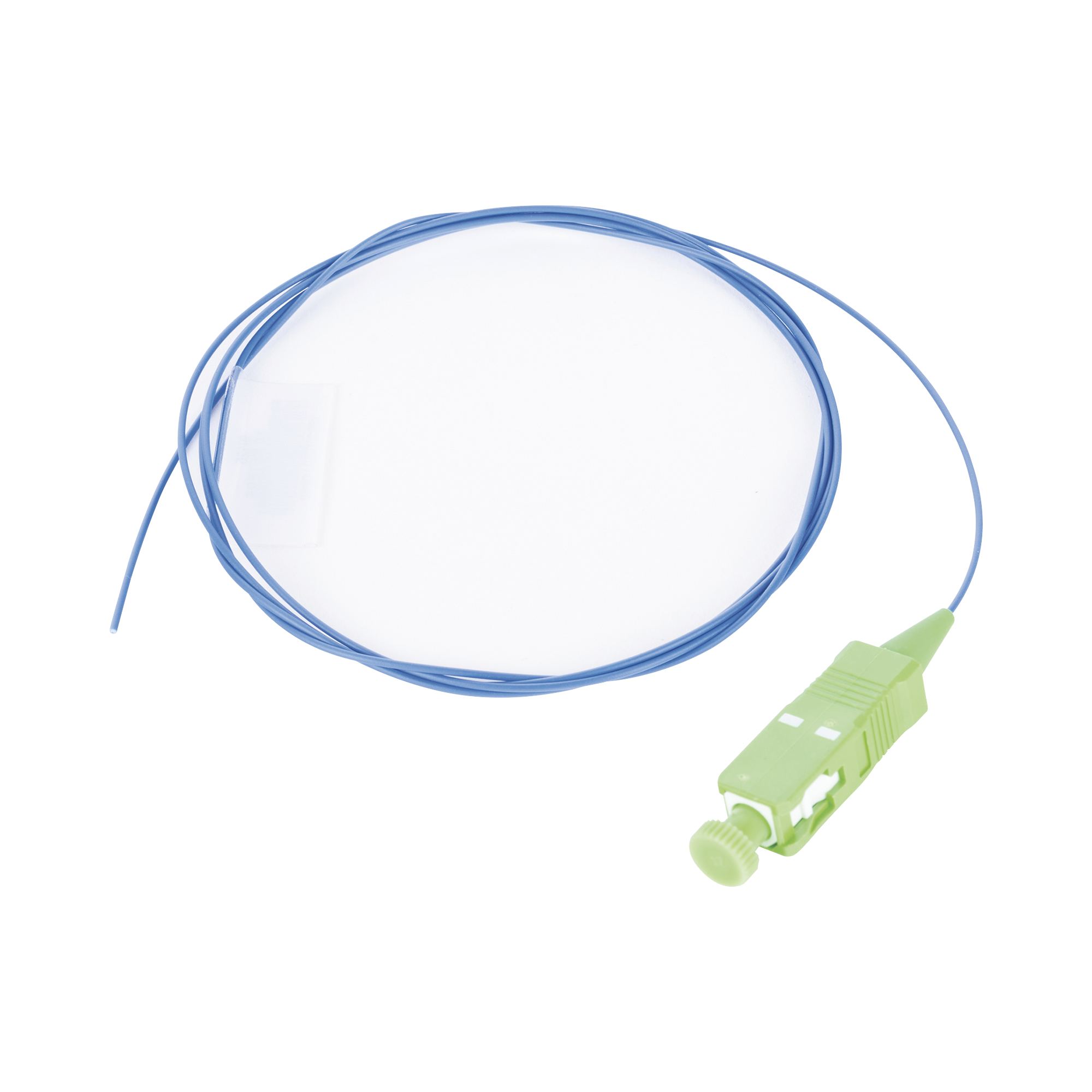 Pigtail de Fibra Ãptica SC/APC Simplex, Monomodo OS2 9/125, 900um, Color Azul, 1 Metro