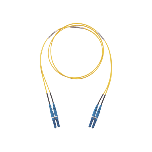 Jumper de Fibra Optica Monomodo 9/125 OS2, LC-LC Duplex, LSZH, Color Amarillo, 10 Metros