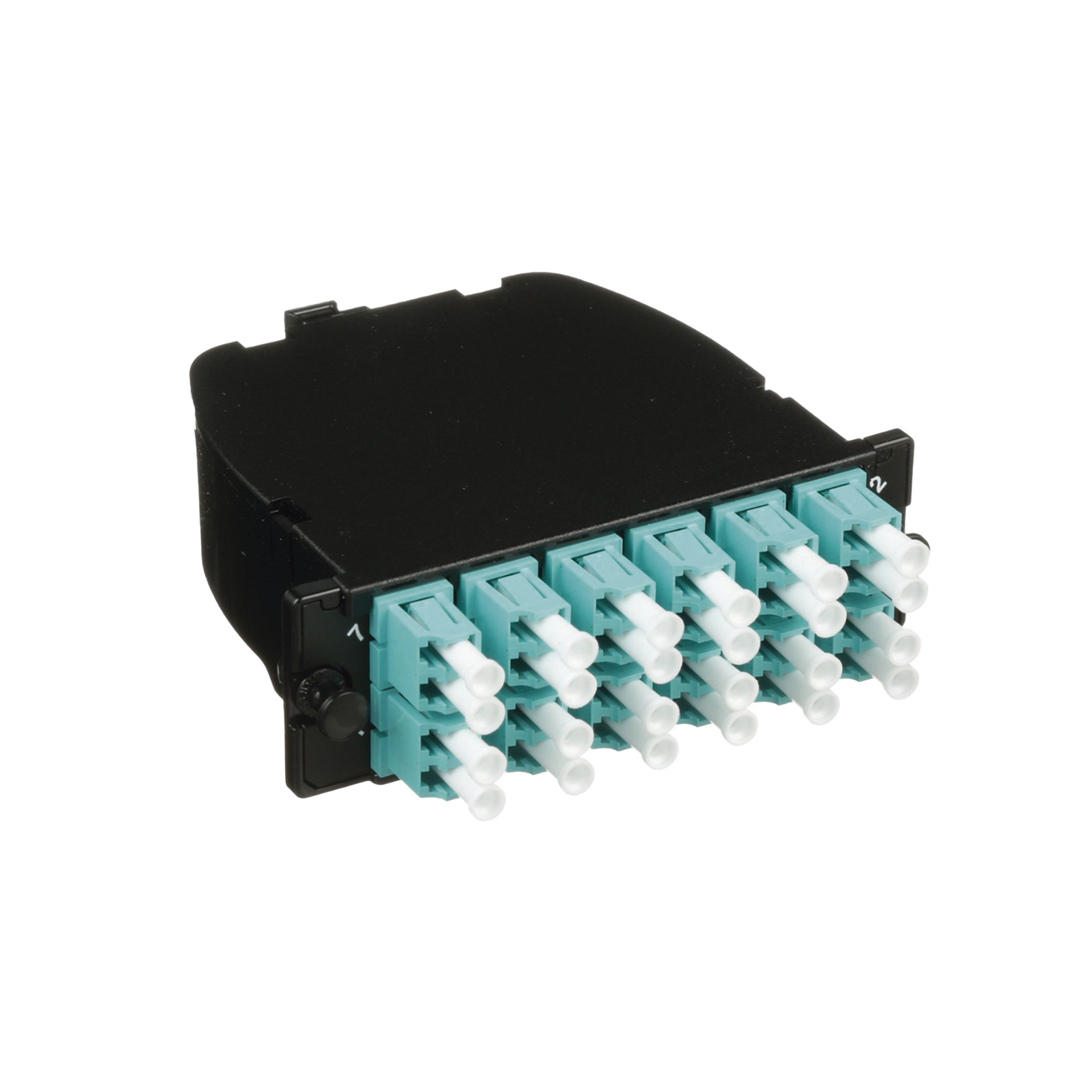 Casete OptiComÂ® de Fibra Ãptica Multimodo OM3, Con 2 Conectores MPO a 12 LC Duplex, Polaridad MÃ©todo A, PÃ©rdida de InserciÃ³n EstÃ¡ndar