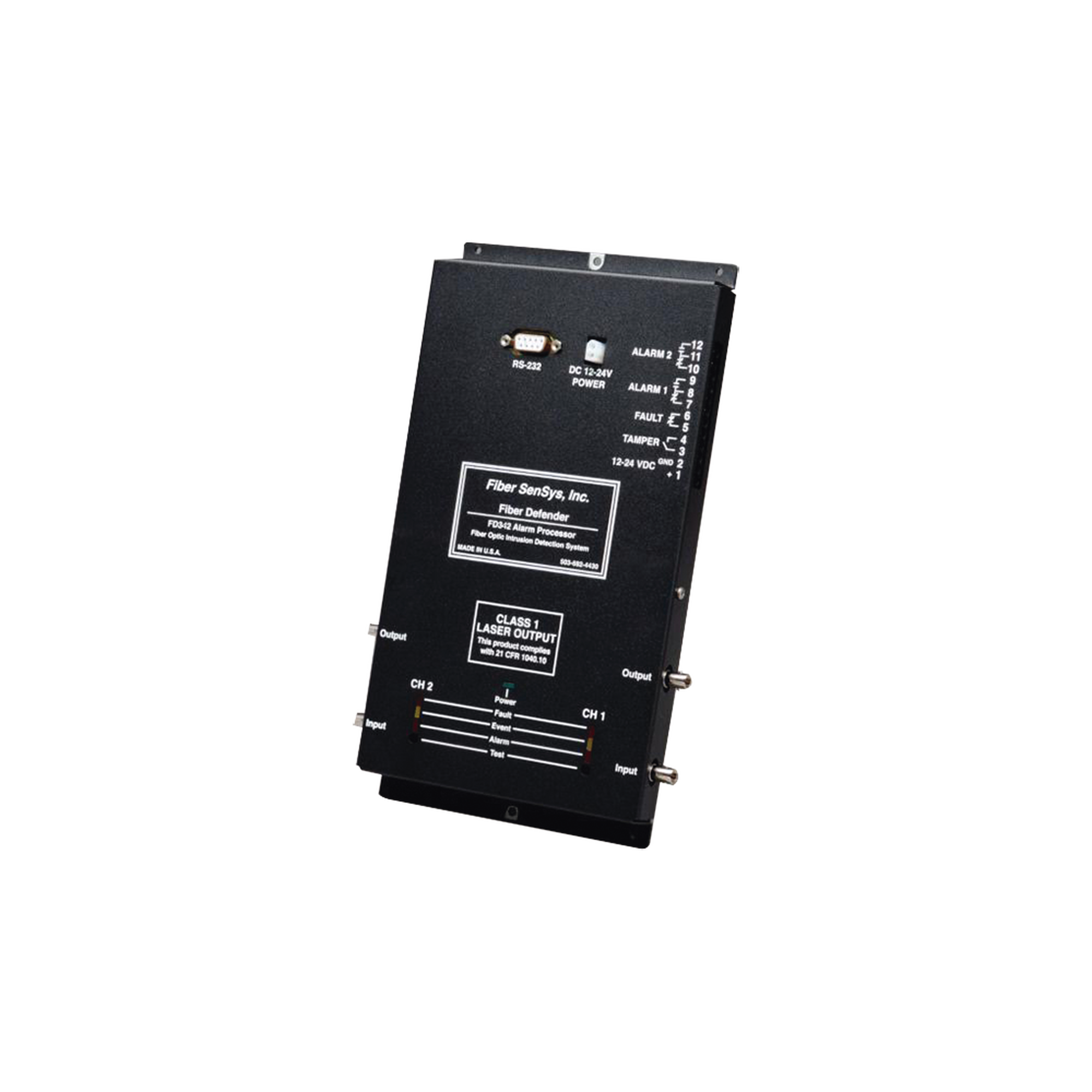 Sensor de Seguridad Perimetral de 2 Zonas / DetecciÃ³n por Fibra Ãptica Sensitiva/ Rango de 0 hasta 5 Km de ProtecciÃ³n/ Hasta 20 Km de Fibra insensitiva