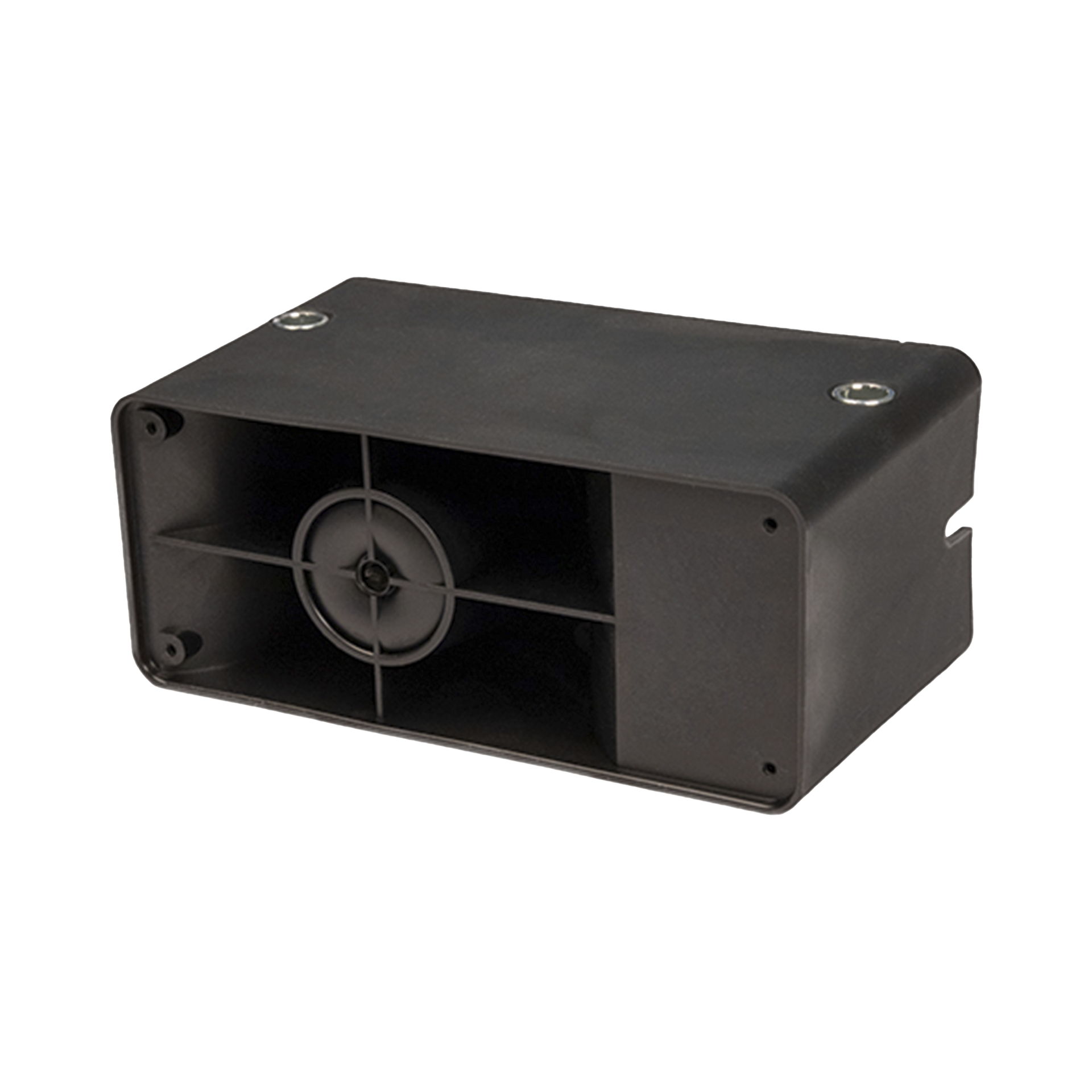 Alarma de reversa vehicular con montaje universal, 12-24 Vcc, 117 dBA