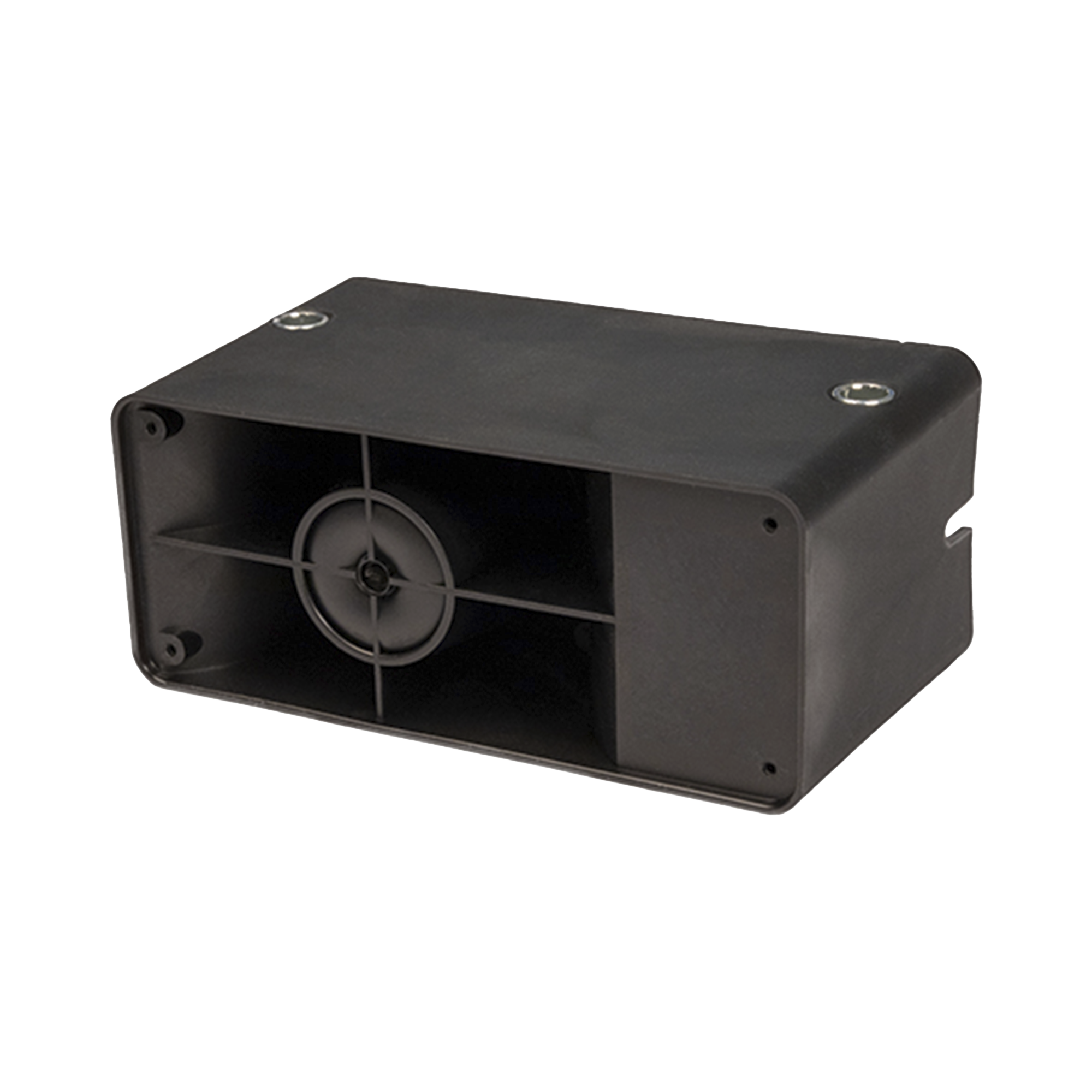 Alarma de reversa vehicular con montaje universal, 12-24 Vcc, 117 dBA