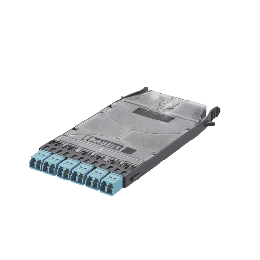 Cassette HD Flexâ¢ Con 6 Puertos LC Duplex (12 Fibras), Para Fibra Multimodo OM3, Color Azul
