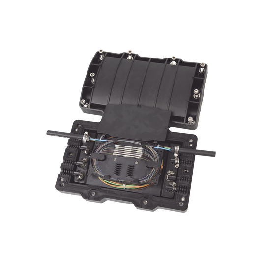 Caja de DistribuciÃ³n de Fibra Ãptica Horizontal, hasta 48 empalmes, Exterior IP68