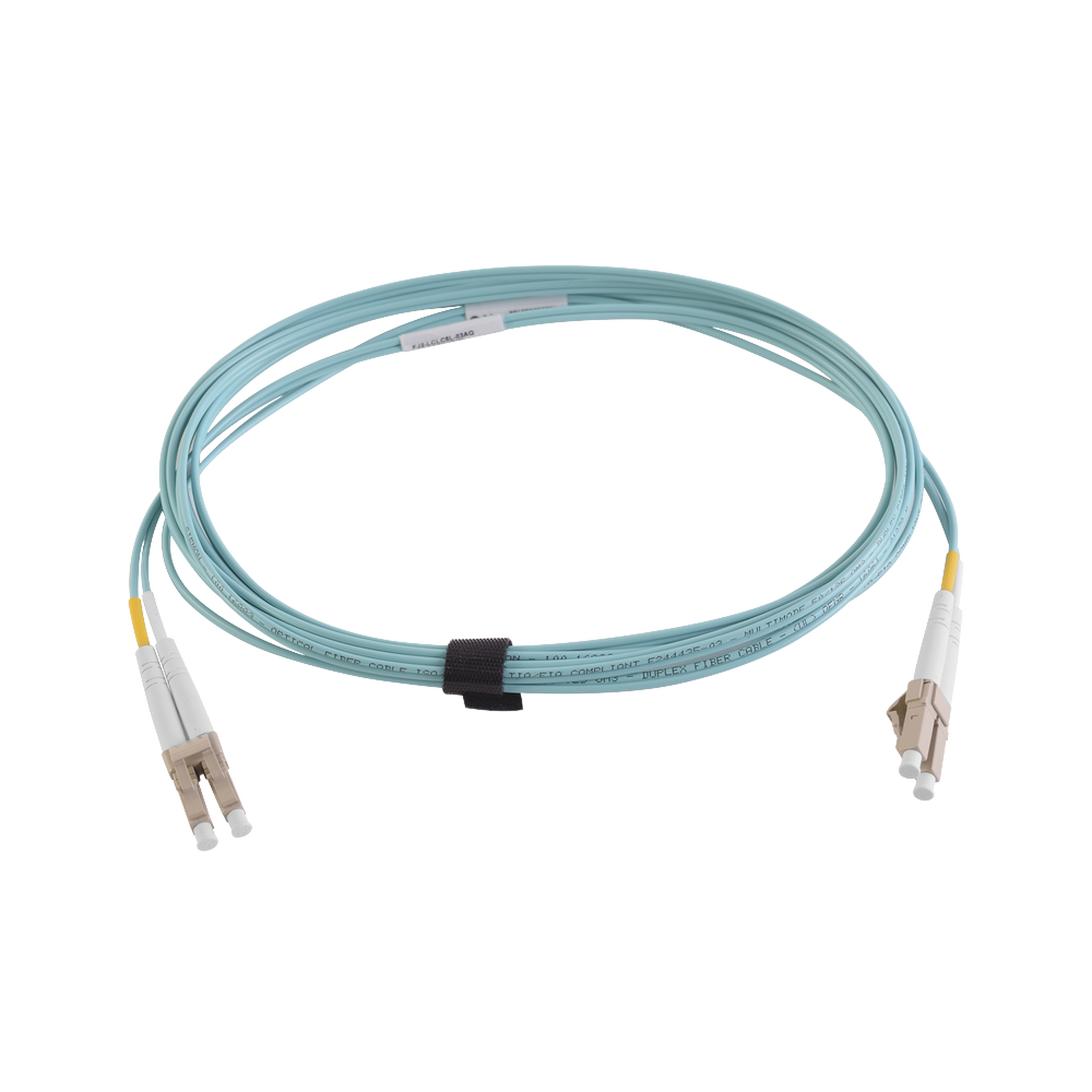 Jumper de Fibra Ãptica Multimodo 50/125 XGLO OM4, LC-LC Duplex, OFNR, Color Aqua, 7 Metros