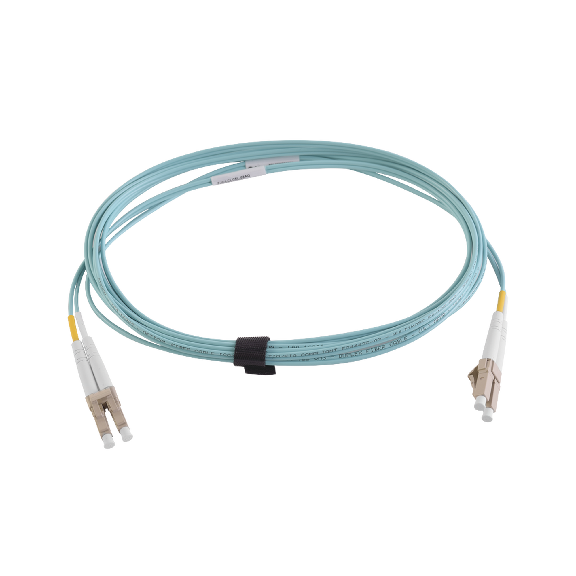 Jumper de Fibra Ãptica Multimodo 50/125 XGLO OM4, LC-LC Duplex, OFNR, Color Aqua, 7 Metros