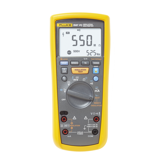 MultÃ­metro de Aislamiento 0.01 MÎ© - 2GÎ© . Prueba de 50V - 1000V. Compatible con FLUKE CONNECT