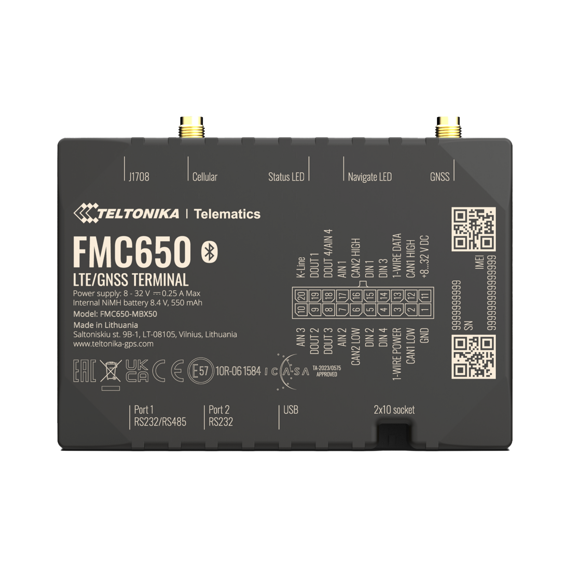 Profesional Rastreador Vehicular (GPS) 4G LTE Cat 1 Con Lectura Can / Bluetooth y MÃºltiples Entradas y Salidas Digitales