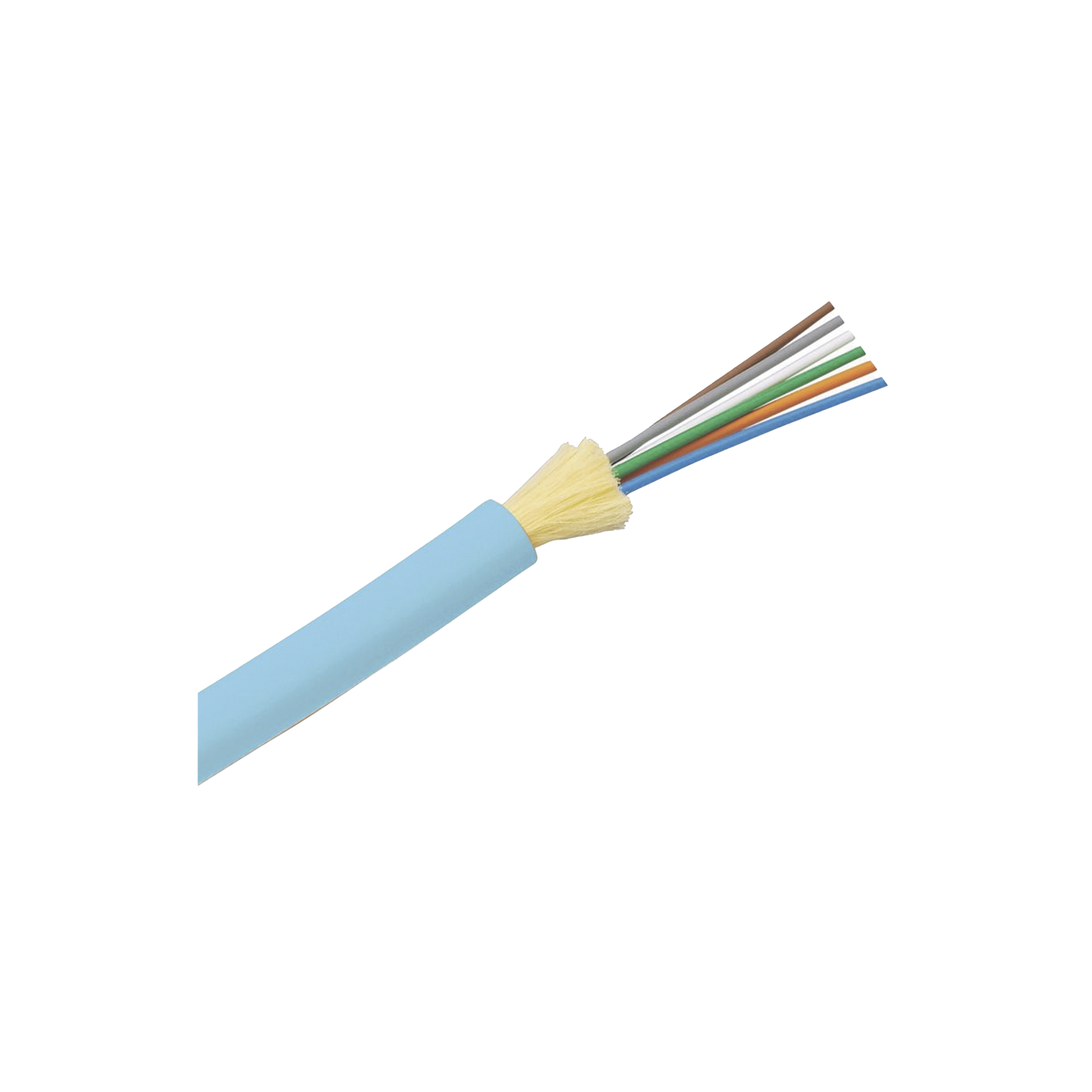 Cable de Fibra Ãptica de 6 hilos, Multimodo OM4 50/125 Optimizada, Interior, Tight Buffer 900um, No Conductiva (DielÃ©ctrica), LSZH, Precio Por Metro