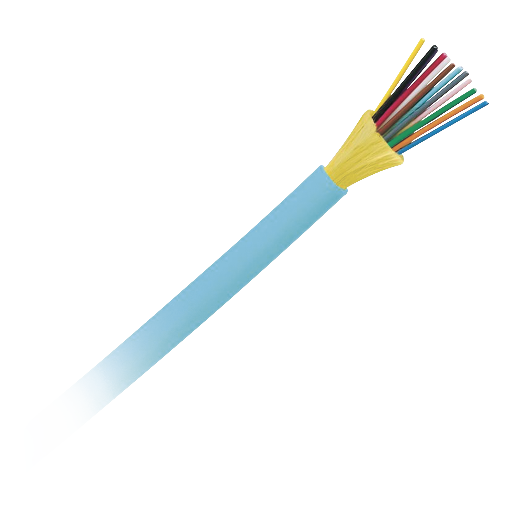 Cable de Fibra Ãptica de 12 hilos, Multimodo OM4 50/125 Optimizada, Interior, Tight Buffer 900um, No Conductiva (DielÃ©ctrica), OFNP (Plenum), Precio Por Metro