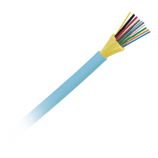 Cable de Fibra Ãptica de 12 hilos, Multimodo OM4 50/125 Optimizada, Interior, Tight Buffer 900um, No Conductiva (DielÃ©ctrica), OFNP (Plenum), Precio Por Metro