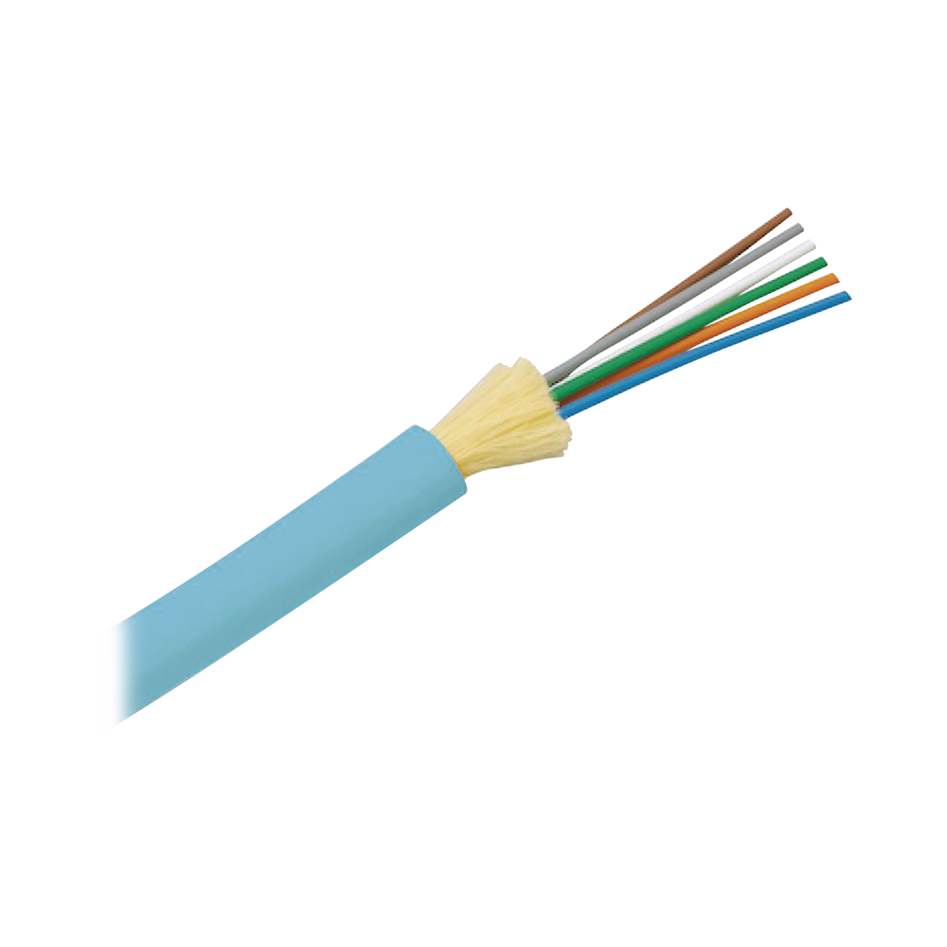 Cable de Fibra Ãptica de 6 hilos, Multimodo OM4 50/125 Optimizada, Interior, Tight Buffer 900um, No Conductiva (DielÃ©ctrica), OFNR (Riser), Precio Por Metro