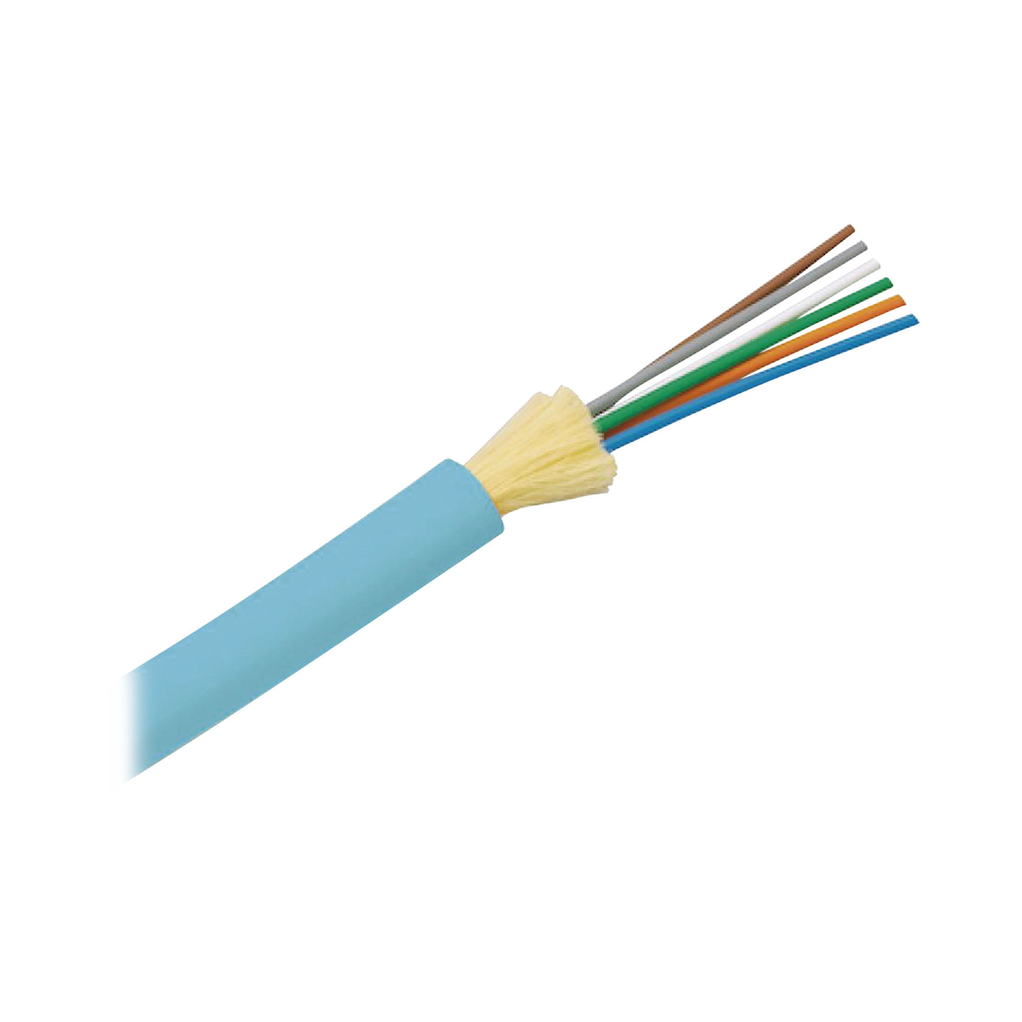 Cable de Fibra Ãptica de 6 hilos, Multimodo OM4 50/125 Optimizada, Interior, Tight Buffer 900um, No Conductiva (DielÃ©ctrica), OFNR (Riser), Precio Por Metro