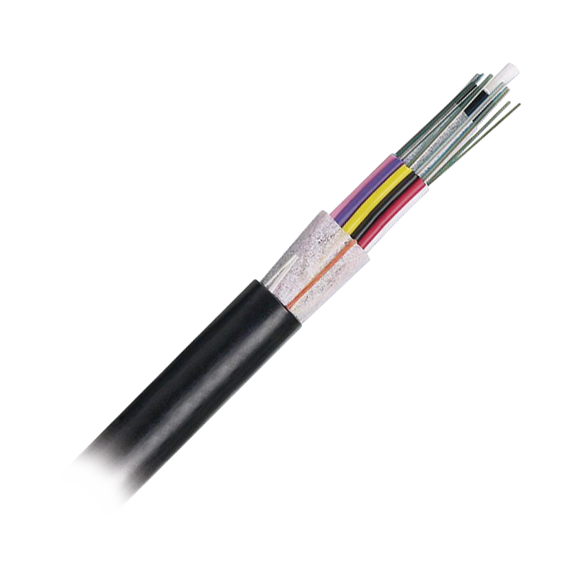 Cable de Fibra Ãptica 6 hilos, OSP (Planta Externa), No Armada (DielÃ©ctrica), MDPE (Polietileno de Media densidad), Multimodo OM4 50/125 Optimizada, Precio Por Metro