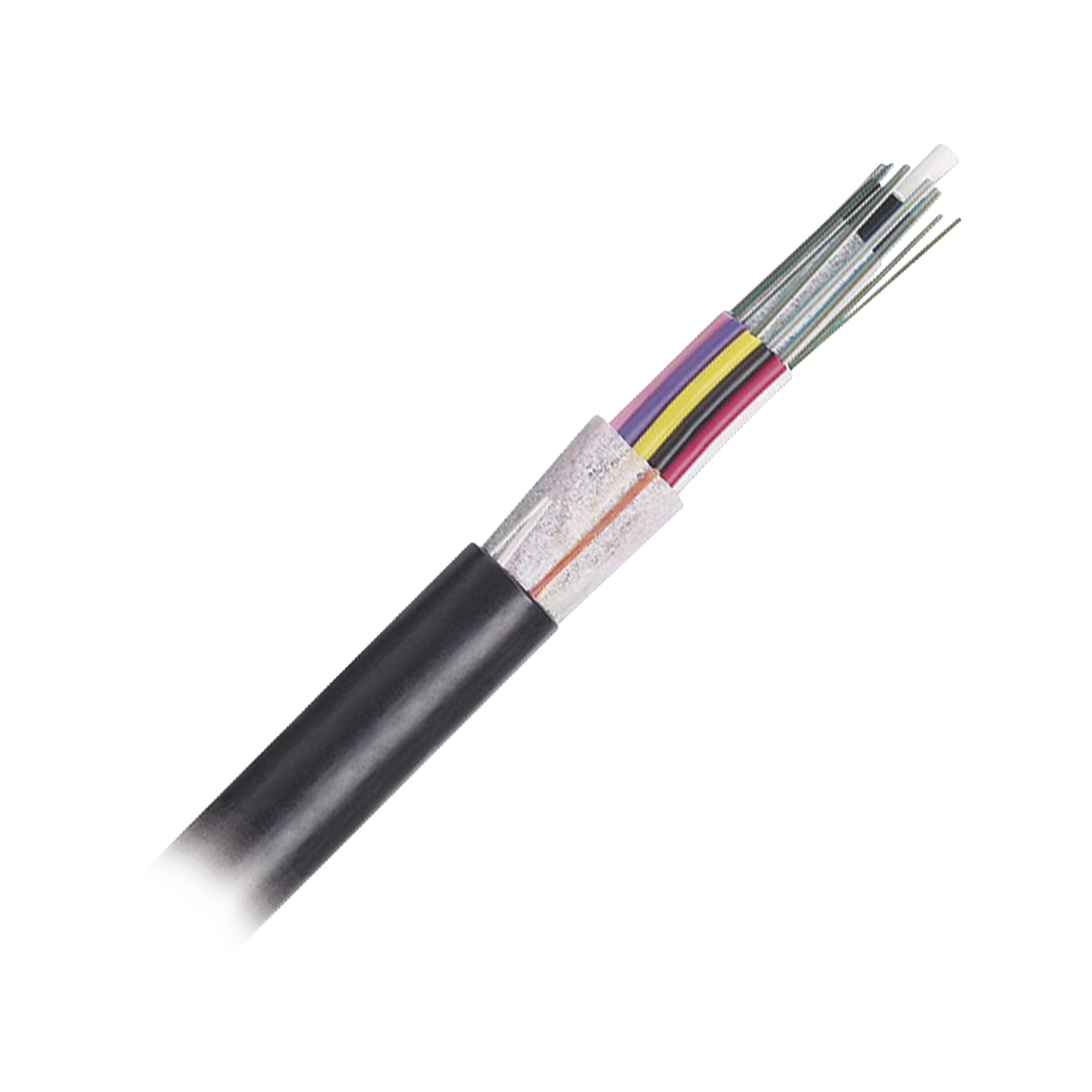 Cable de Fibra Ãptica 12 hilos, OSP (Planta Externa), No Armada (DielÃ©ctrica), MDPE (Polietileno de Media densidad), Multimodo OM4 50/125 Optimizada, Precio Por Metro