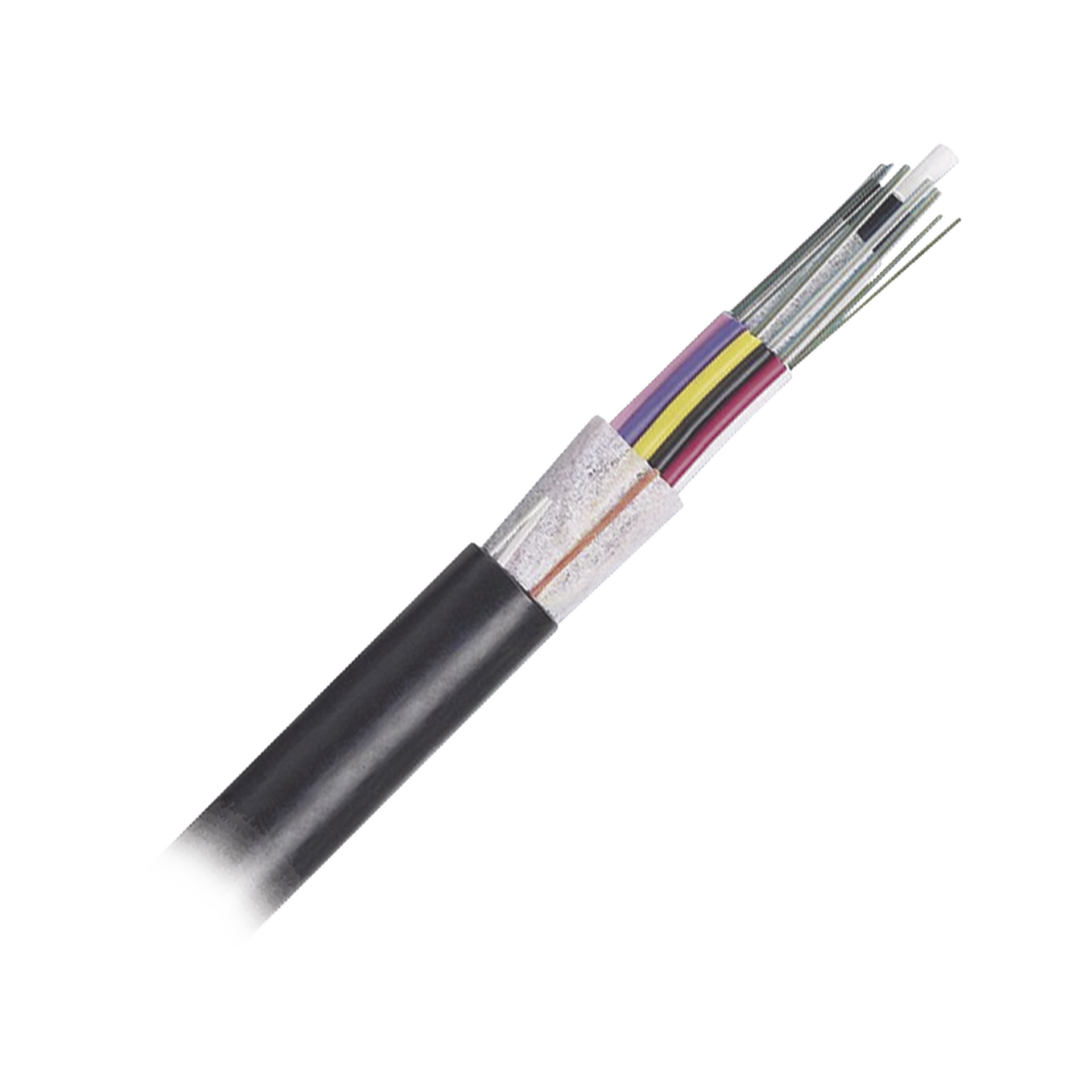 Cable de Fibra Ãptica 24 hilos, OSP (Planta Externa), No Armada (DielÃ©ctrica), MDPE (Polietileno de Media densidad), Multimodo OM4 50/125 Optimizada, Precio Por Metro