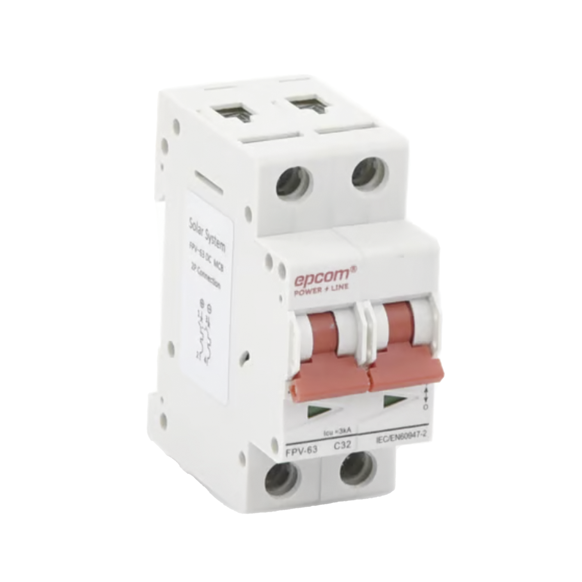 ProtecciÃ³n TÃ©rmica/ Interruptor 2P, 32A,  Corriente Directa  800 Vcc para AplicaciÃ³n Fotovoltaica Montaje Riel DIN