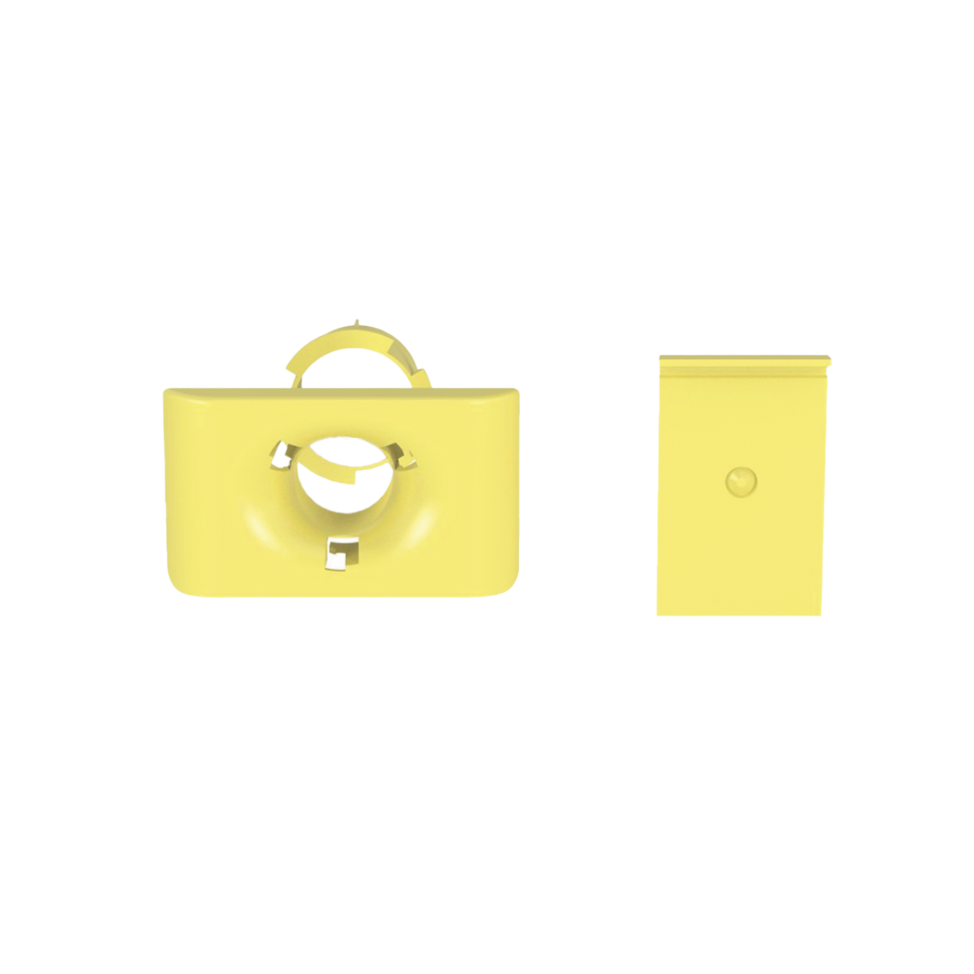 Accesorio de Salida a Tubo De 1.5 in (38 mm), Para Canaletas FiberRunner 4X4, 6X4, o 12X4, Color Amarillo