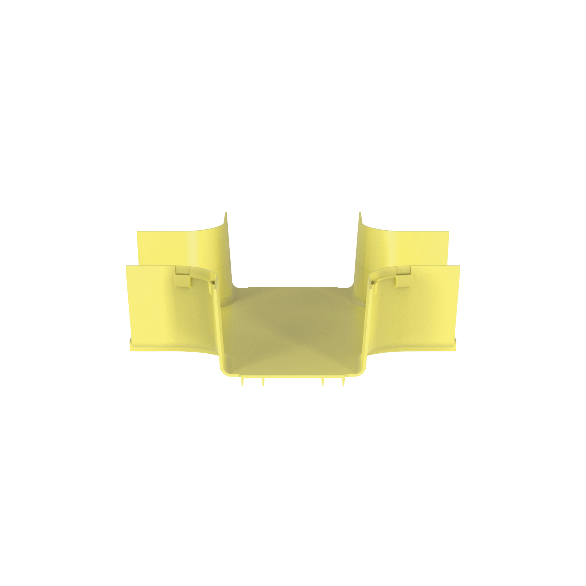 Accesorio de 4 VÃ­as Horizontal, Con Ãngulos a 90Âº, Para Canaletas FiberRunnerâ¢ 6X4, Color Amarillo