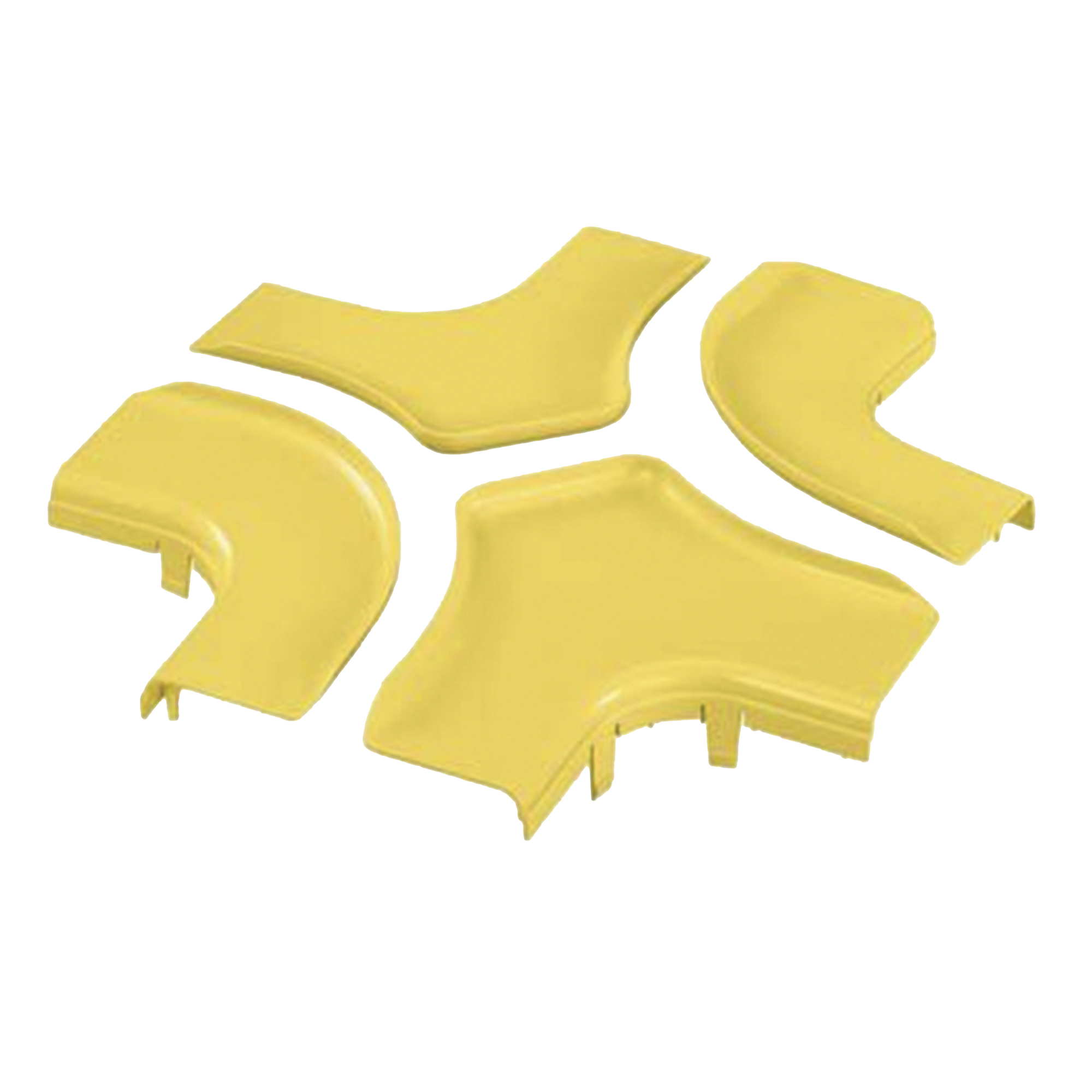 Tapa Para Accesorio de 4 VÃ­as Horizontal FRFWC6X4LYL, Para Canaletas FiberRunnerâ¢ 6X4, Color Amarillo