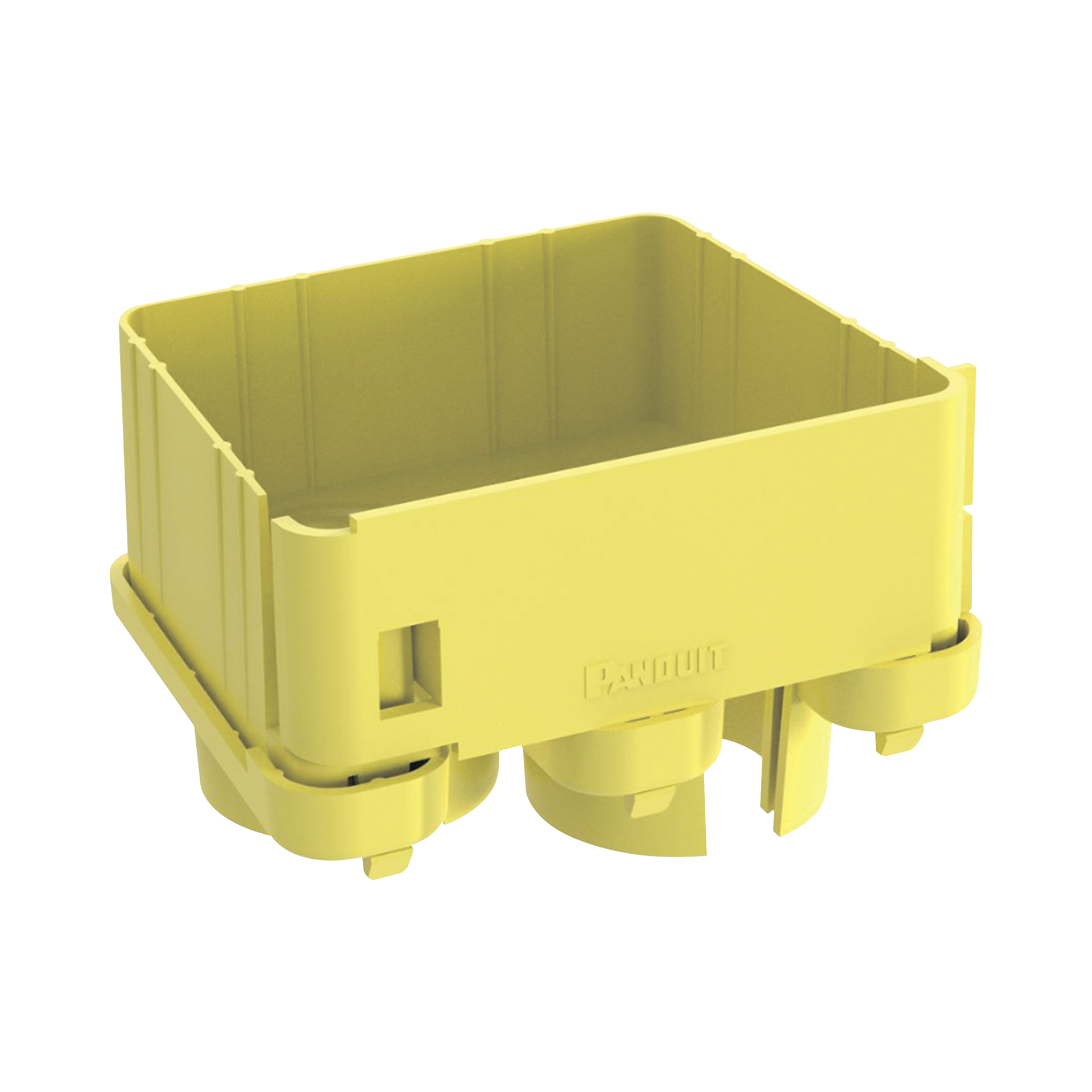 Tapa con 2 Salidas a Tubo de 1.5in (38mm), Para uso con Canaletas 4X4 FiberRunnerâ¢, Color Amarillo