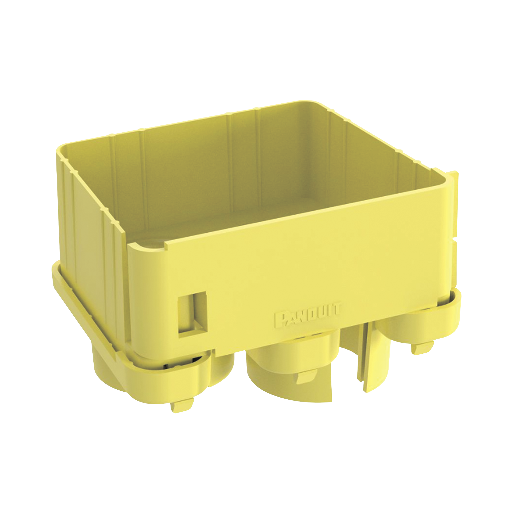 Tapa con 2 Salidas a Tubo de 1.5in (38mm), Para uso con Canaletas 4X4 FiberRunnerâ¢, Color Amarillo