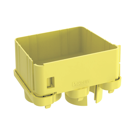 Tapa con 2 Salidas a Tubo de 1.5in (38mm), Para uso con Canaletas 4X4 FiberRunnerâ¢, Color Amarillo