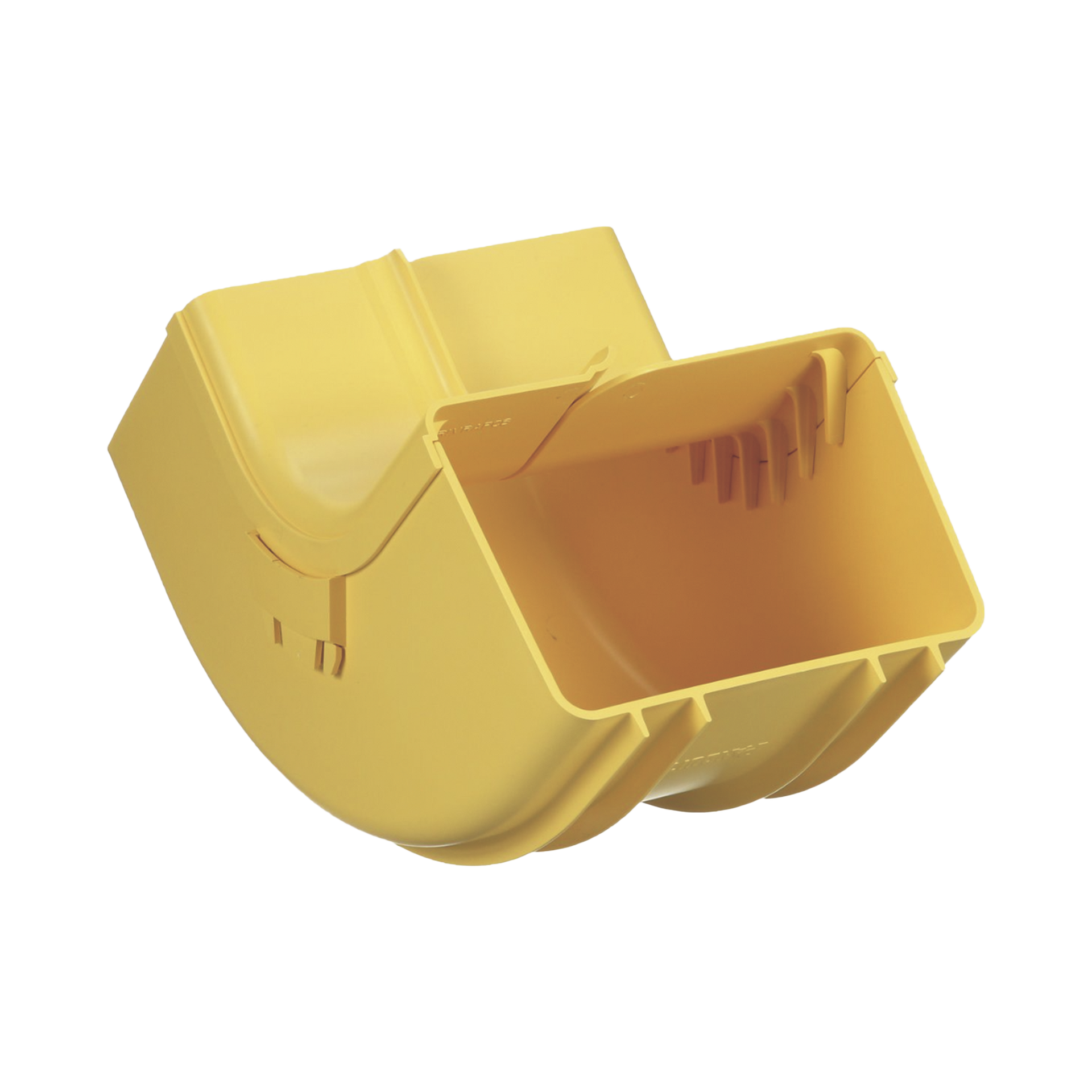 Bajada Vertical Interior de 90Âº con Tapa, Para uso con Canaletas 6X4 FiberRunnerâ¢, Color Amarillo