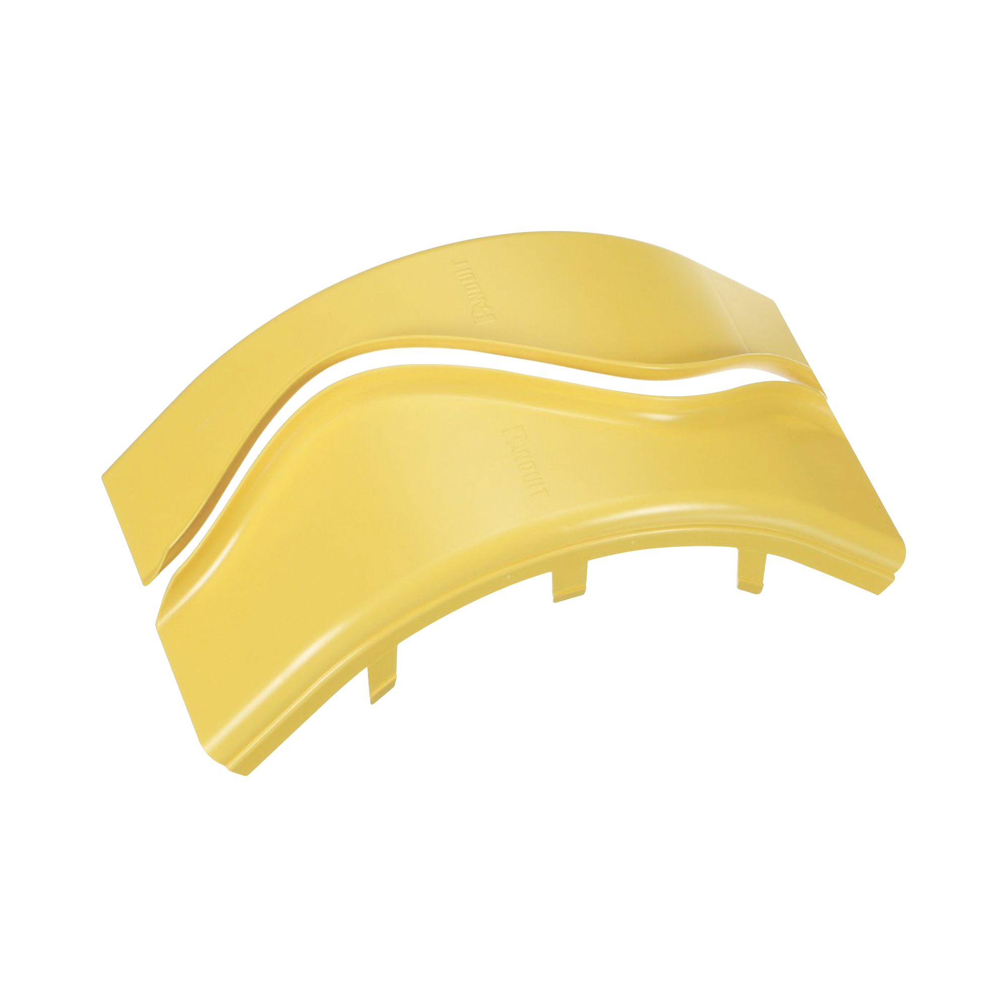 Tapa de Bajada Vertical Exterior de 90Âº, Para uso con Canaletas 6X4 FiberRunnerâ¢, Color Amarillo