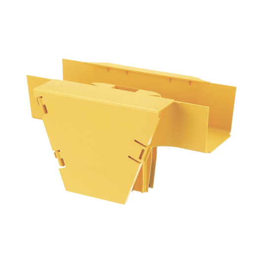 Accesorio en T con ConexiÃ³n Horizontal y Bajada Vertical a 90Âº, Para Canaletas FiberRunnerâ¢ 4x4, Color Amarillo