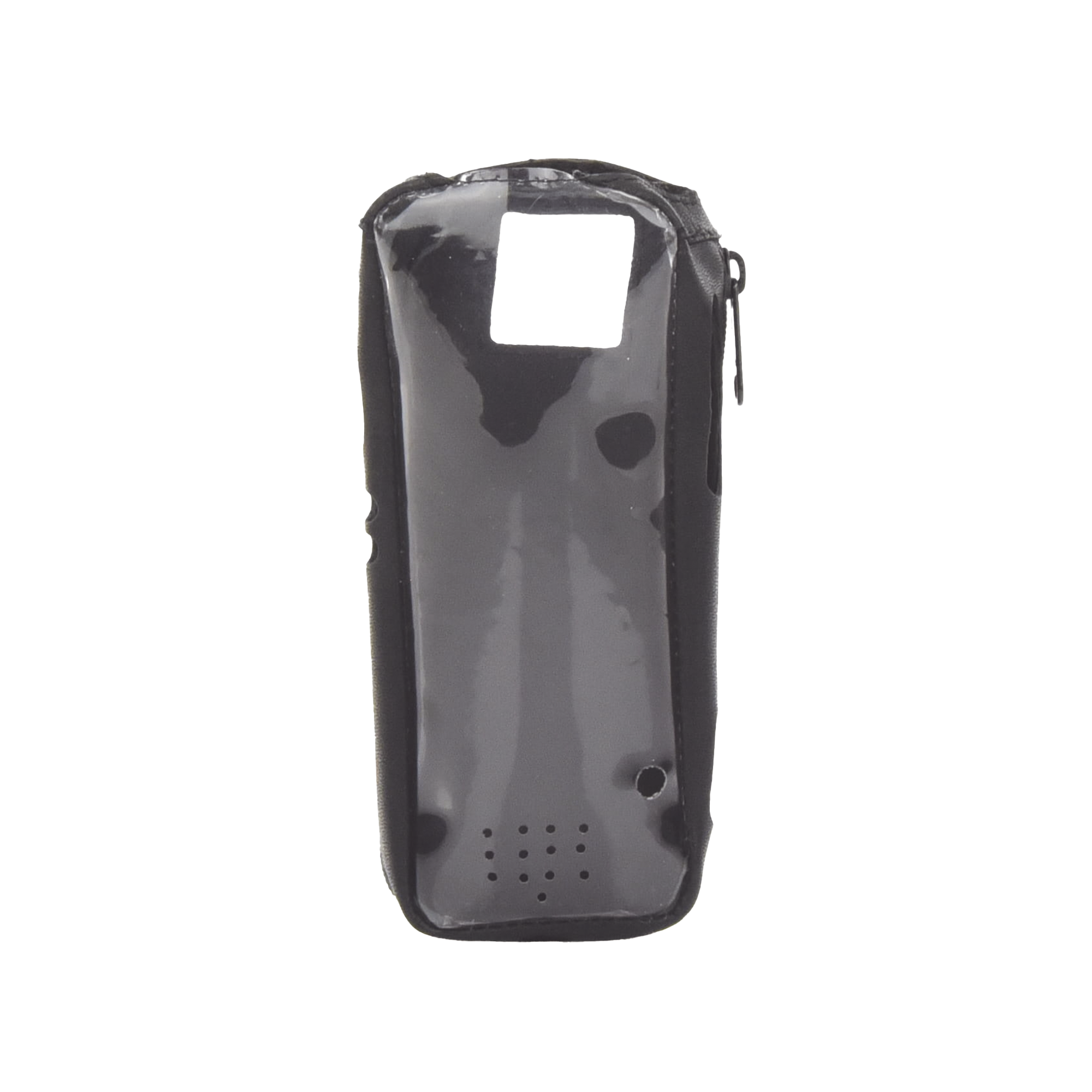 Funda Reforzada en Piel para Cinto, con Cierre y Amplio Visor Frontal Transparente para Radios AÃ©reos IC-A25.
