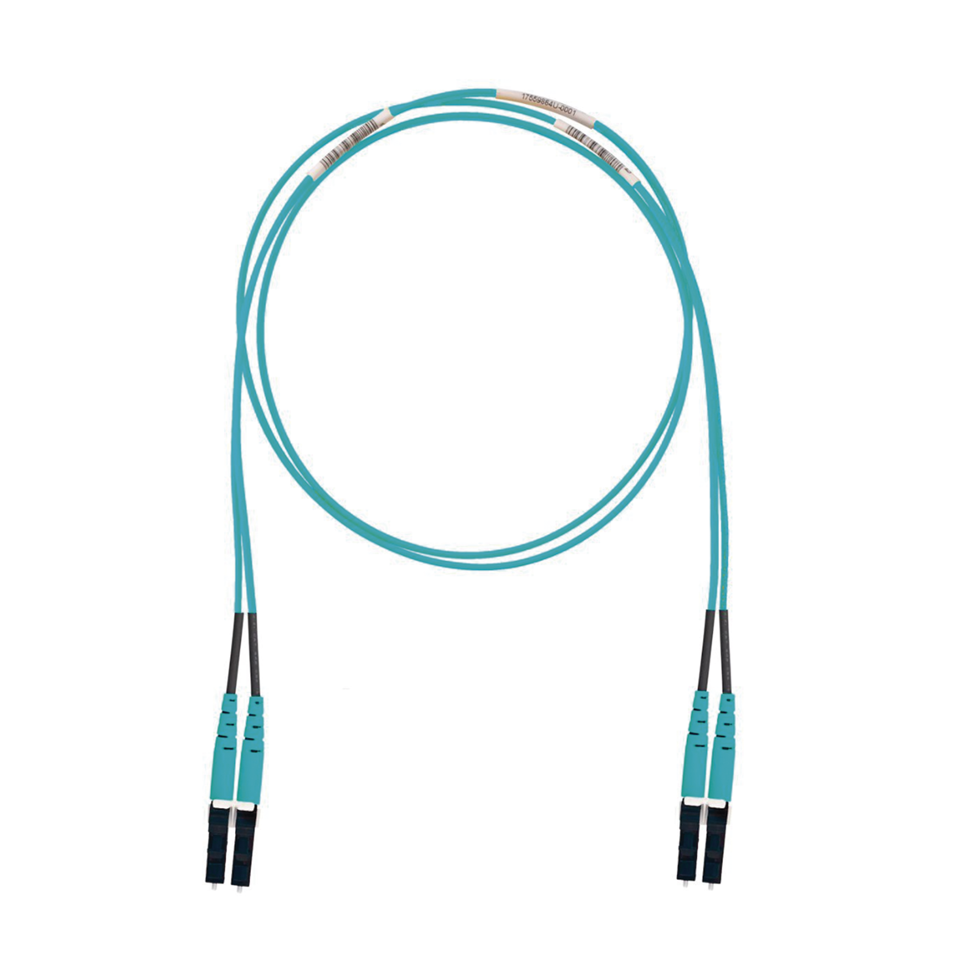 Jumper de Fibra Optica Multimodo 50/125 OM3, LC-LC Duplex, LSZH (Cero HalÃ³genos), Color Aqua, 5 Metros