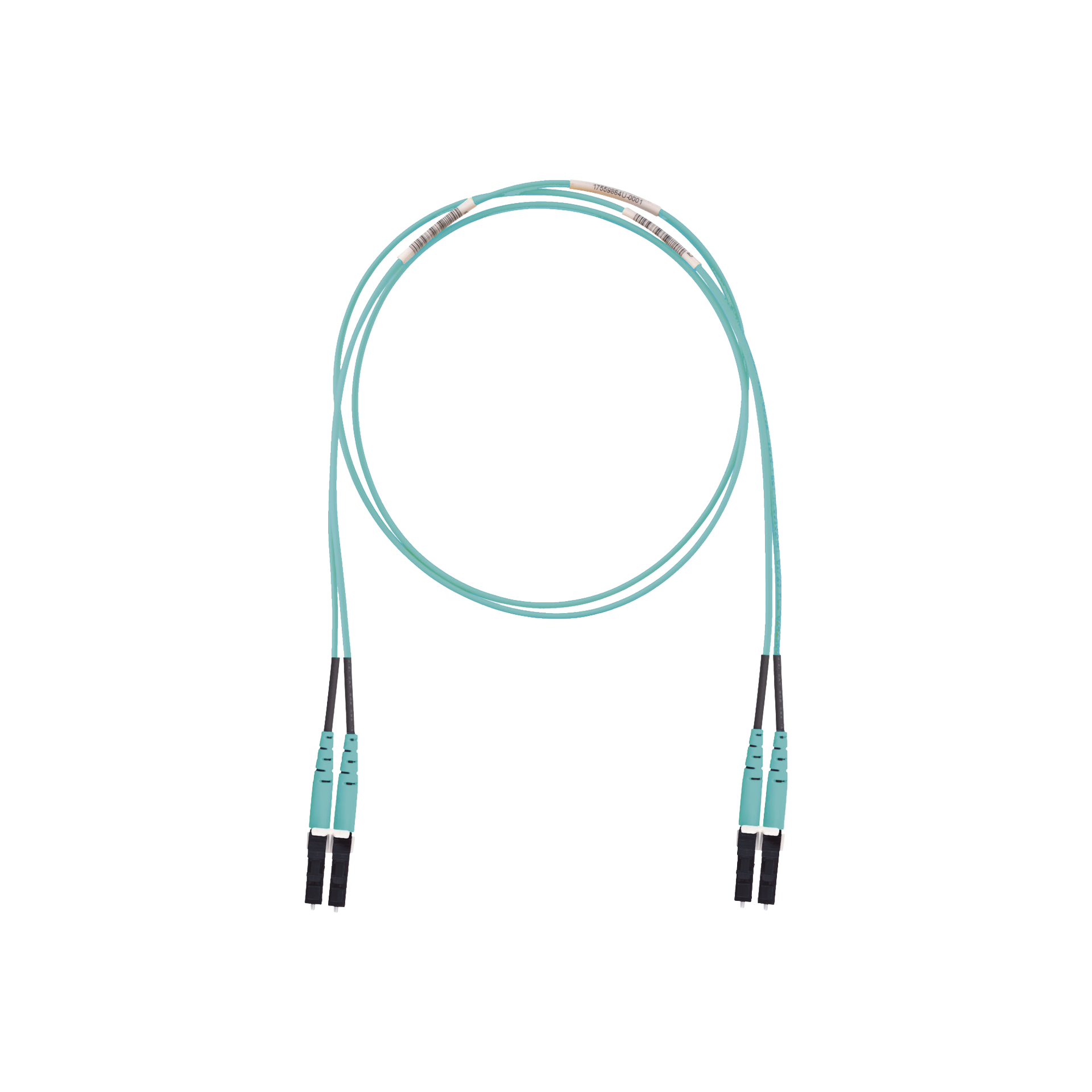 Jumper de Fibra Optica Multimodo 50/125 OM3, LC-LC Duplex, LSZH (Cero HalÃ³genos), Color Aqua, 10 Metros