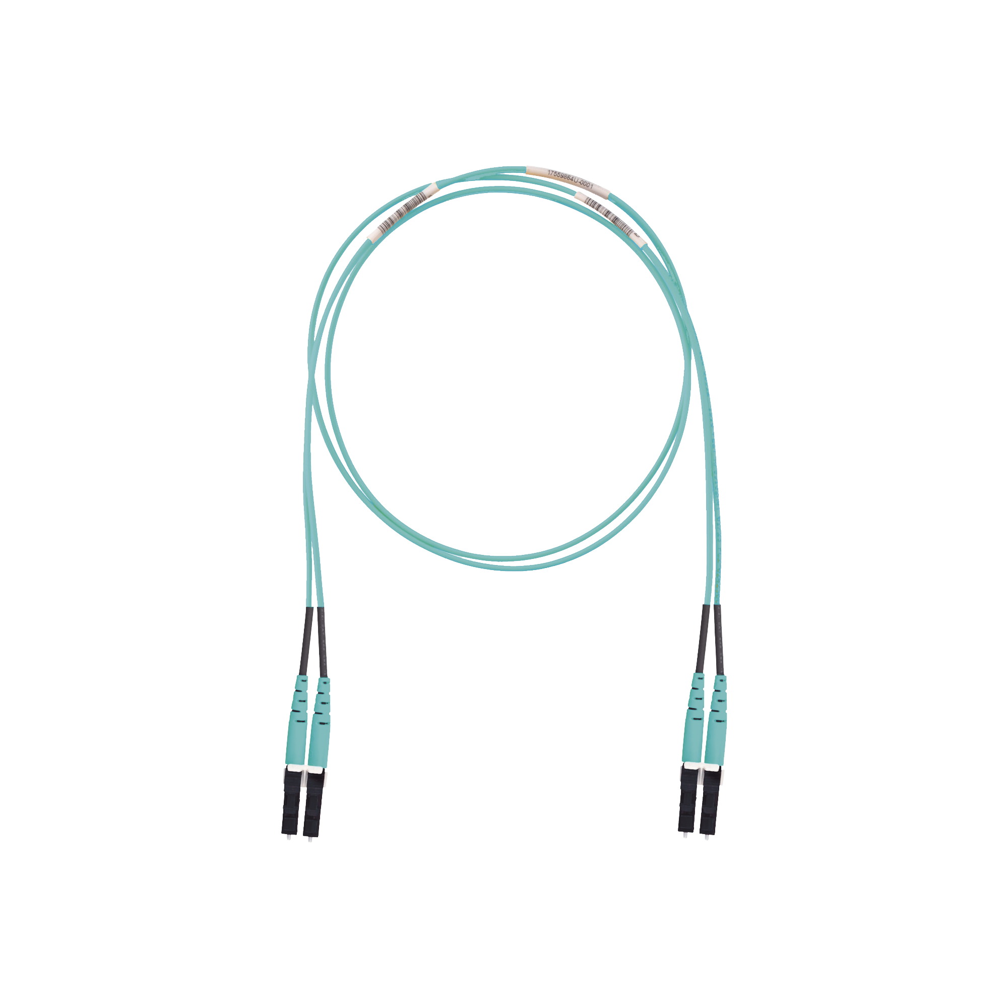 Jumper de Fibra Optica Multimodo 50/125 OM3, LC-LC Duplex, LSZH (Cero HalÃ³genos), Color Aqua, 10 Metros