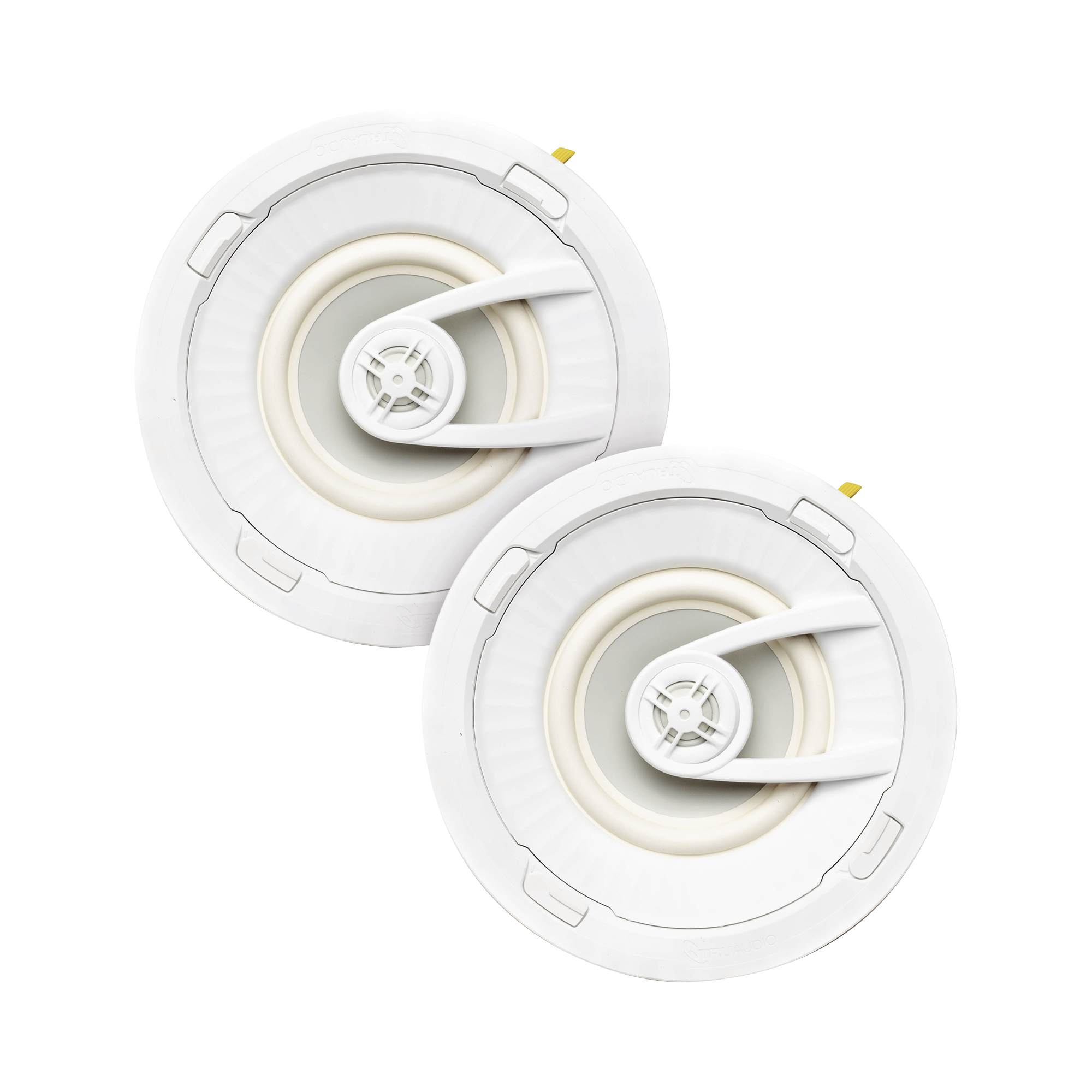 PAR de altavoces de 7 " | montaje de Techo | Diseño TruGrip | Instalacion Sin Herramientas | Woofer de Polipropileno Blanco con Quick Connect