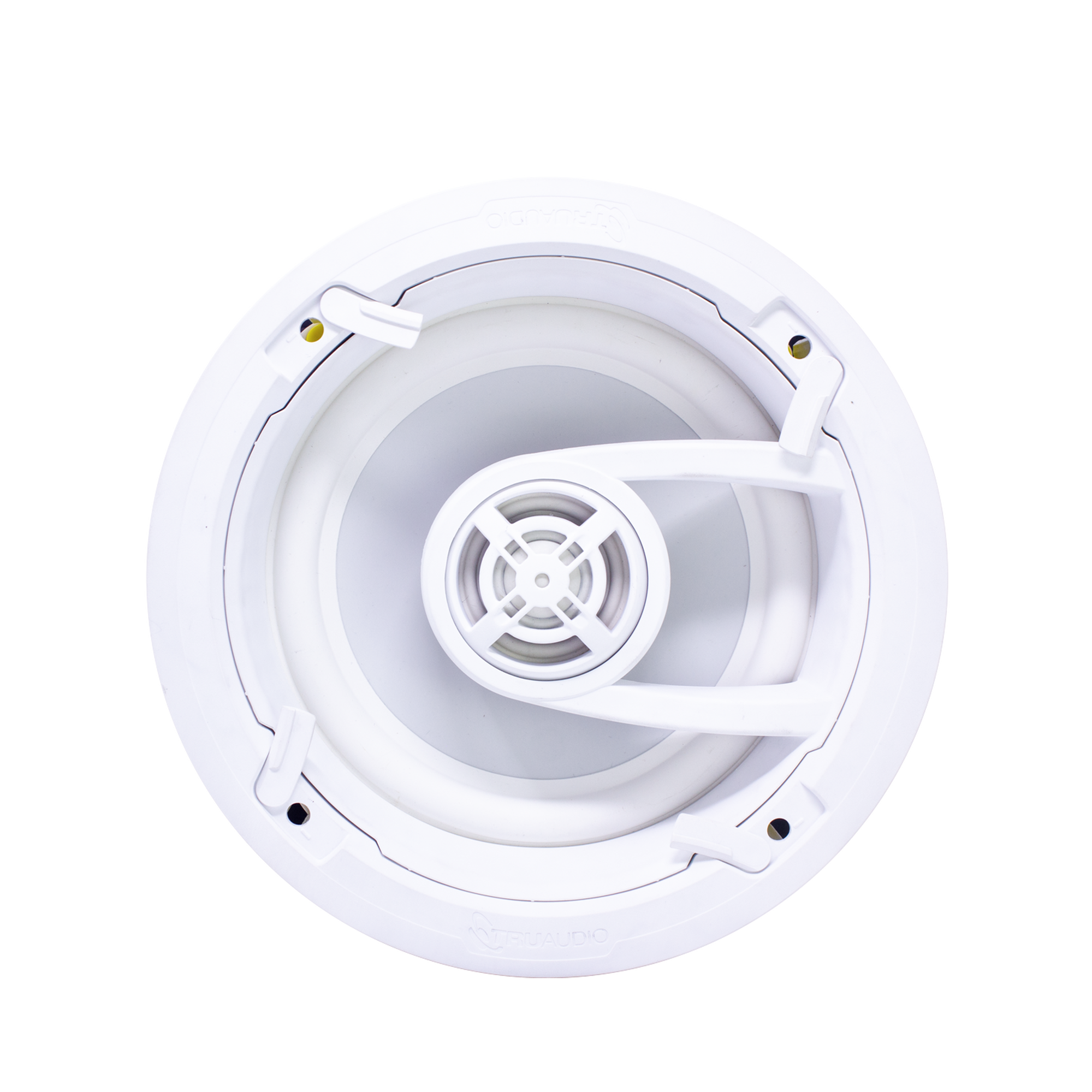 Ghost series, altavoz de 3 vías de plafón 9in, diseño trugrip  sin herramientas, woofer de polipropileno blanco, 150w 8ohms