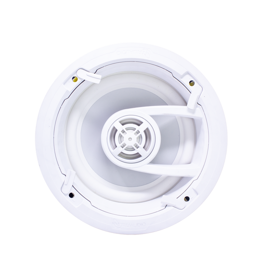 Ghost series, altavoz de 3 vías de plafón 9in, diseño trugrip  sin herramientas, woofer de polipropileno blanco, 150w 8ohms