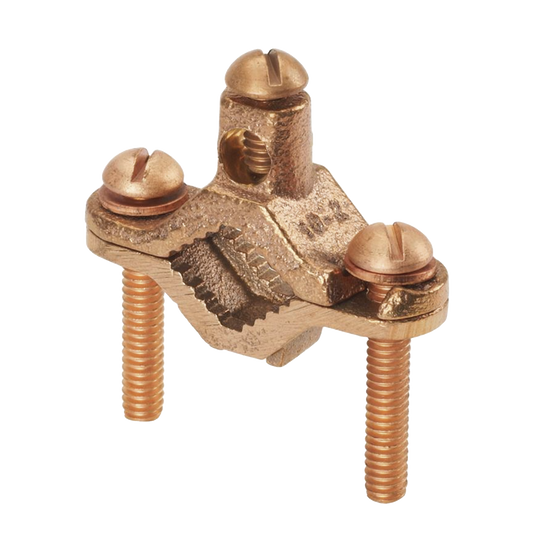 Abrazadera de Bronce para Tierra FÃ­sica para Conductor 2 AWG, 1 Pieza