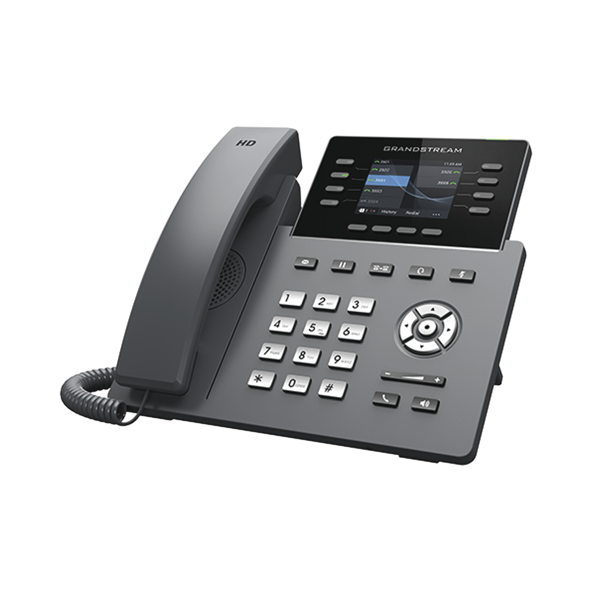 TelÃ©fono IP Wi-Fi, Grado Operador, 8 lÃ­neas SIP con 4 cuentas, pantalla a color 2.8", puertos Gigabit, Bluetooth, PoE, codec Opus, IPV4/IPV6 con gestiÃ³n en la nube GDMS