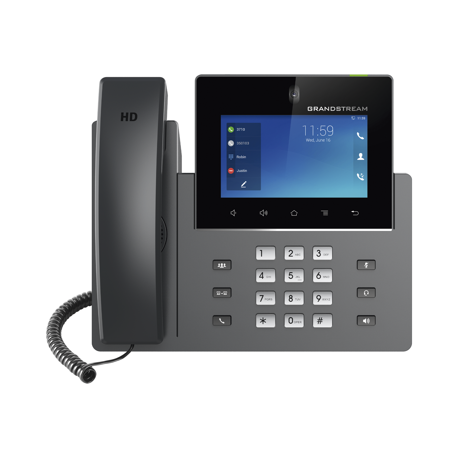 VideotelÃ©fono IP GXV3450 para Android / Pantalla TÃ¡ctil Capacitiva de 5 Pulgadas 1280 x 720 / CÃ¡mara CMOS de 2 MegapÃ­xeles / Wi-Fi 5 y Bluetooth 5.0 / 16 LÃ­neas SIP / PoE/PoE+ / Android 11 / Videoconferencia HD 720p