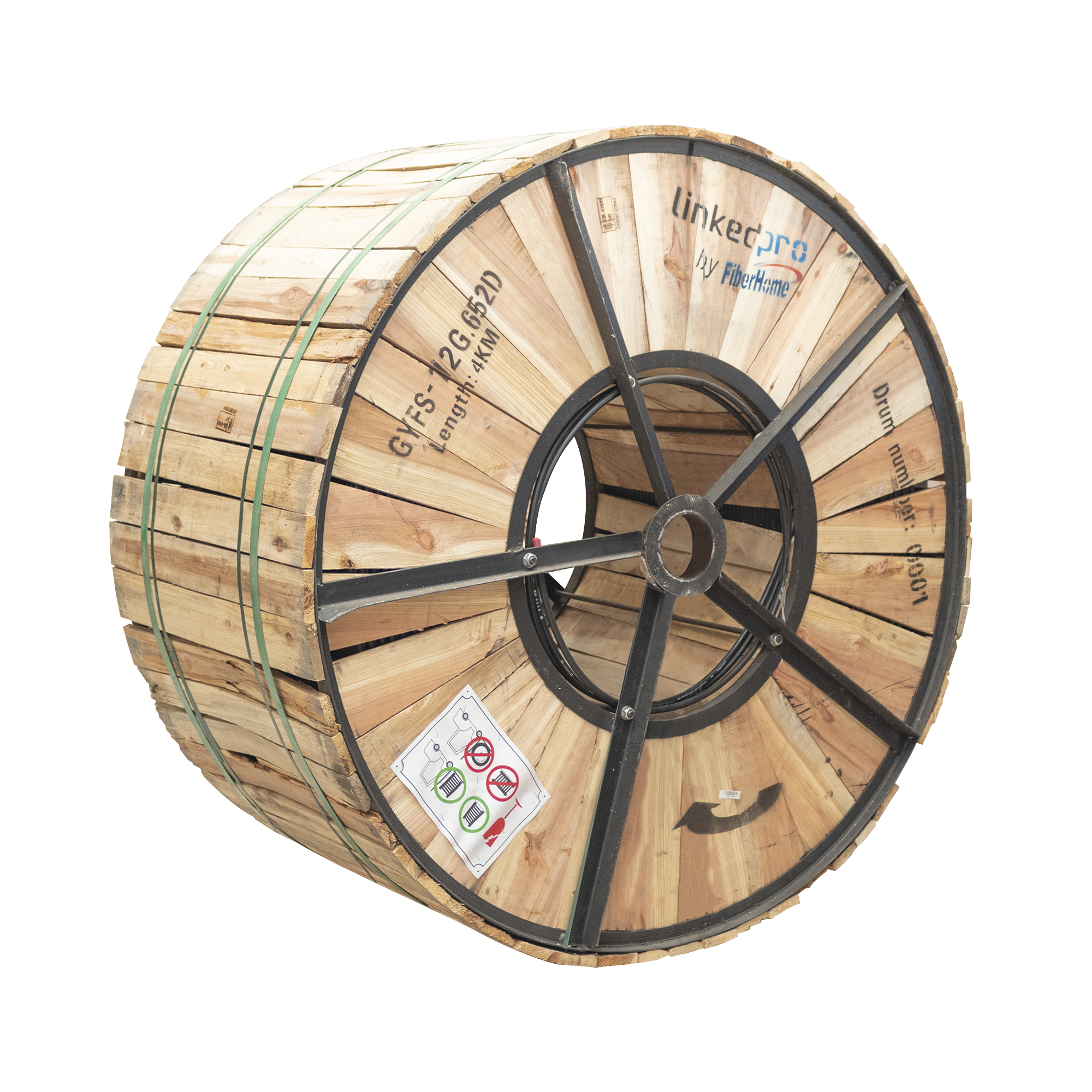 Carrete de 4 km de Fibra Ãptica para Exterior G.652D, Armada, Monomodo de 12 Hilos, Loose Tube, Color Negro, Para InstalaciÃ³n en Ducto SubterrÃ¡neo o Enterrado Directo