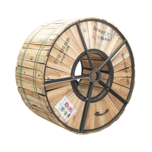 Carrete de 4 km de Fibra Ãptica para Exterior G.652D, Armada, Monomodo de 12 Hilos, Loose Tube, Color Negro, Para InstalaciÃ³n en Ducto SubterrÃ¡neo o Enterrado Directo