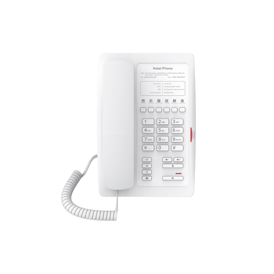 TelÃ©fono IP para HotelerÃ­a, profesional con 6 teclas programables para servicio rÃ¡pido (Hotline), plantilla personalizable con PoE