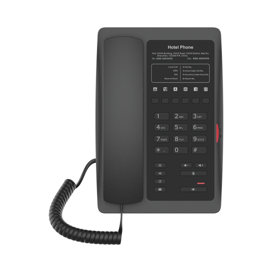 TelÃ©fono IP WiFi para HotelerÃ­a, profesional con 6 teclas programables para servicio rÃ¡pido (Hotline), plantilla personalizable con PoE