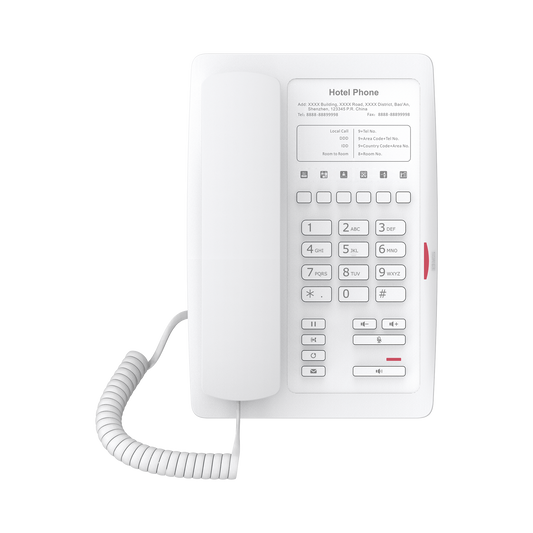 TelÃ©fono IP WiFi para HotelerÃ­a, profesional con 6 teclas programables para servicio rÃ¡pido (Hotline), plantilla personalizable con PoE