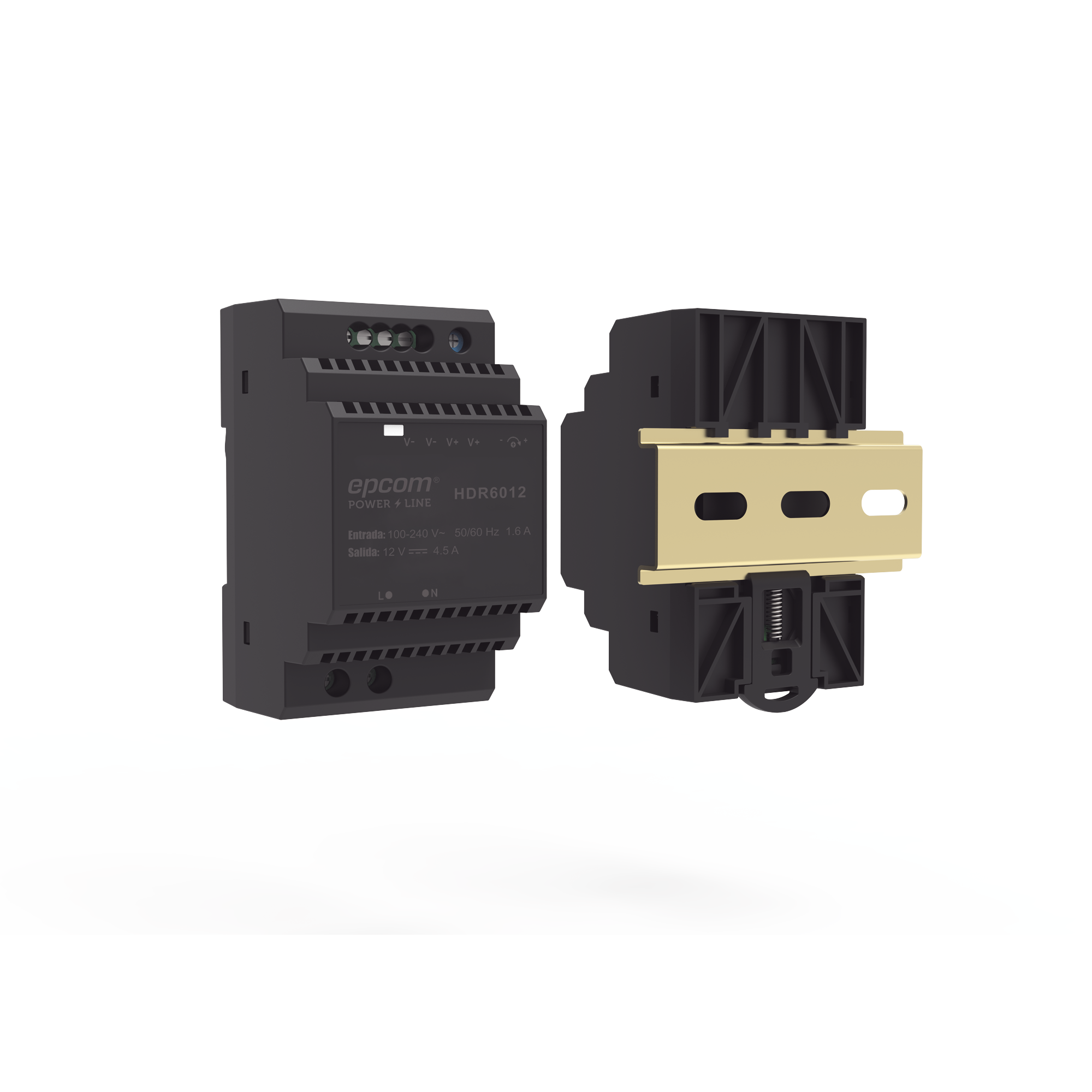 Fuente de Poder Industrial Entrada: 100-240 Vca / Salida: 15 Vcc/ 4 A/ 60 W/ Riel Din